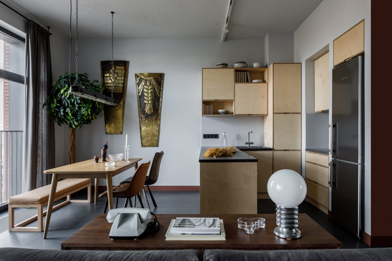 Houzz тур: Квартира с кухней из фанеры