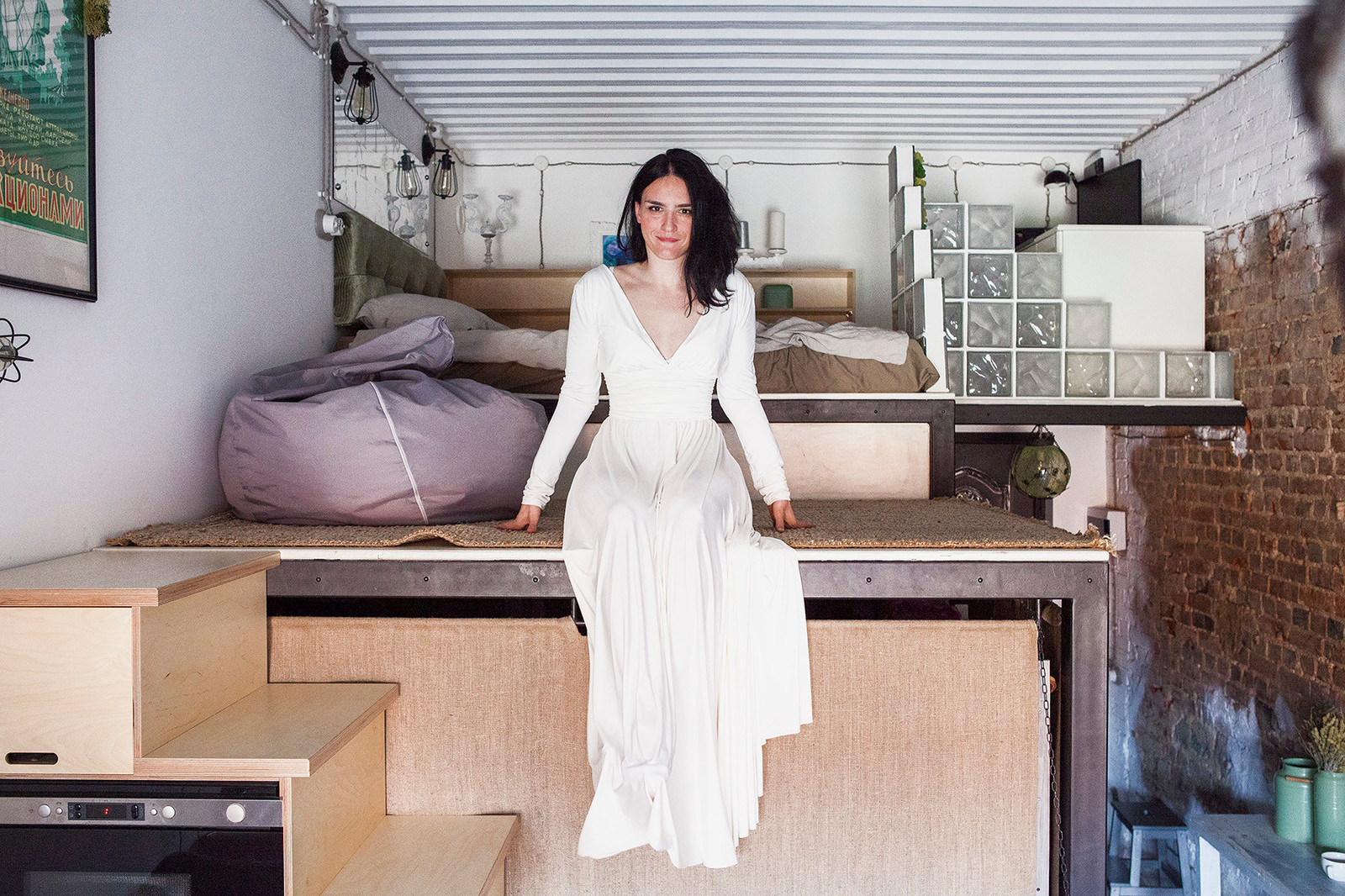В гостях: Крошечный лофт в квартире девушки-дизайнера