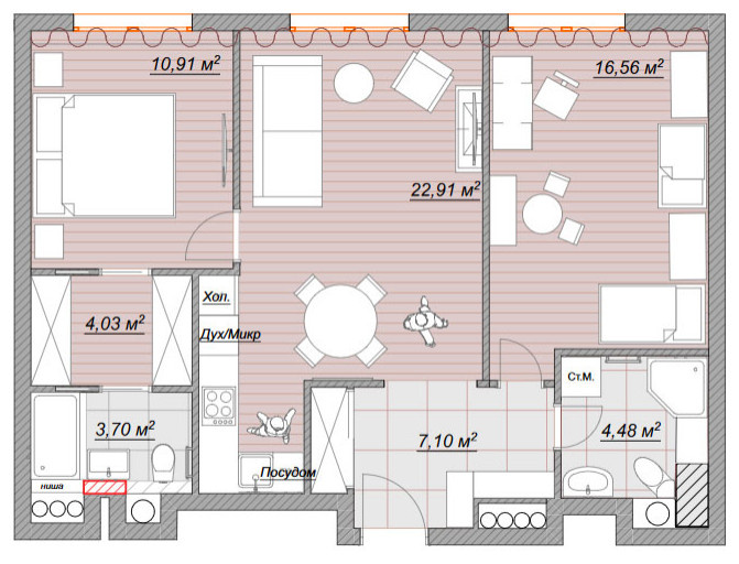 Поиск планировки: 3 плана + финал для семейной «евродвушки»