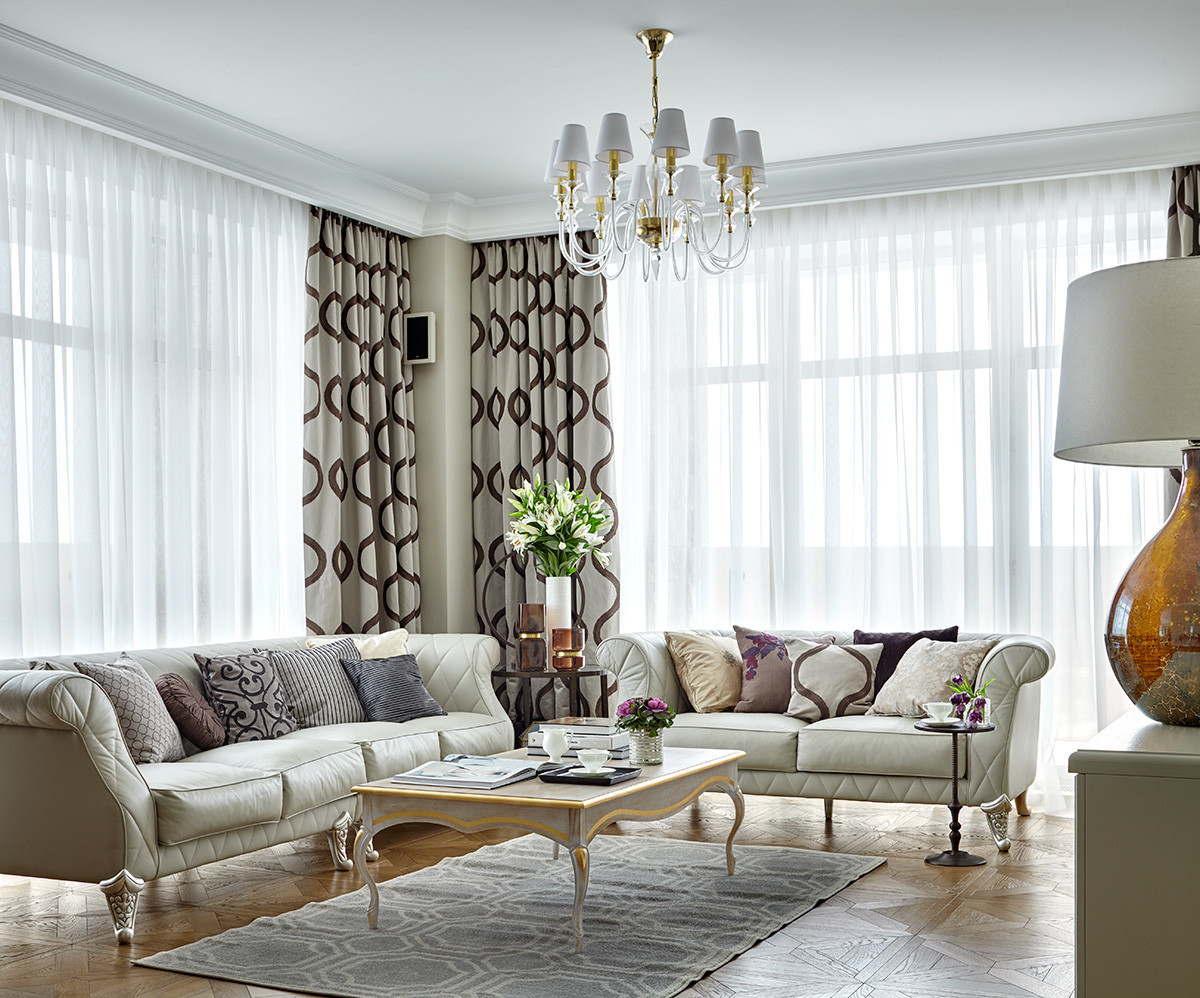 Houzz тур: Традиционный московский интерьер на 37-м этаже новостройки