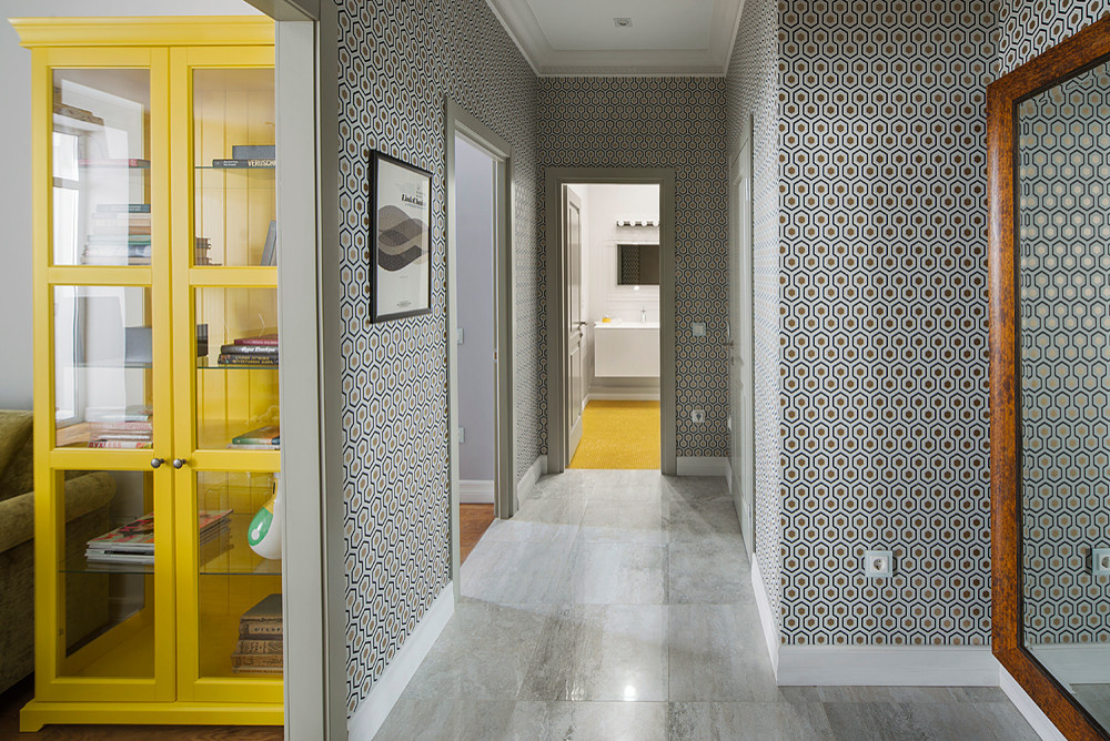 Houzz тур: Квартира с желтыми деталями и орнаментом для яркой хозяйки