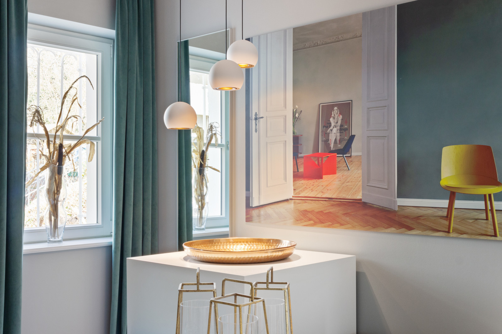 Обложка статьи: Houzz Германия: 101 метр ткани — на пошив штор в доме