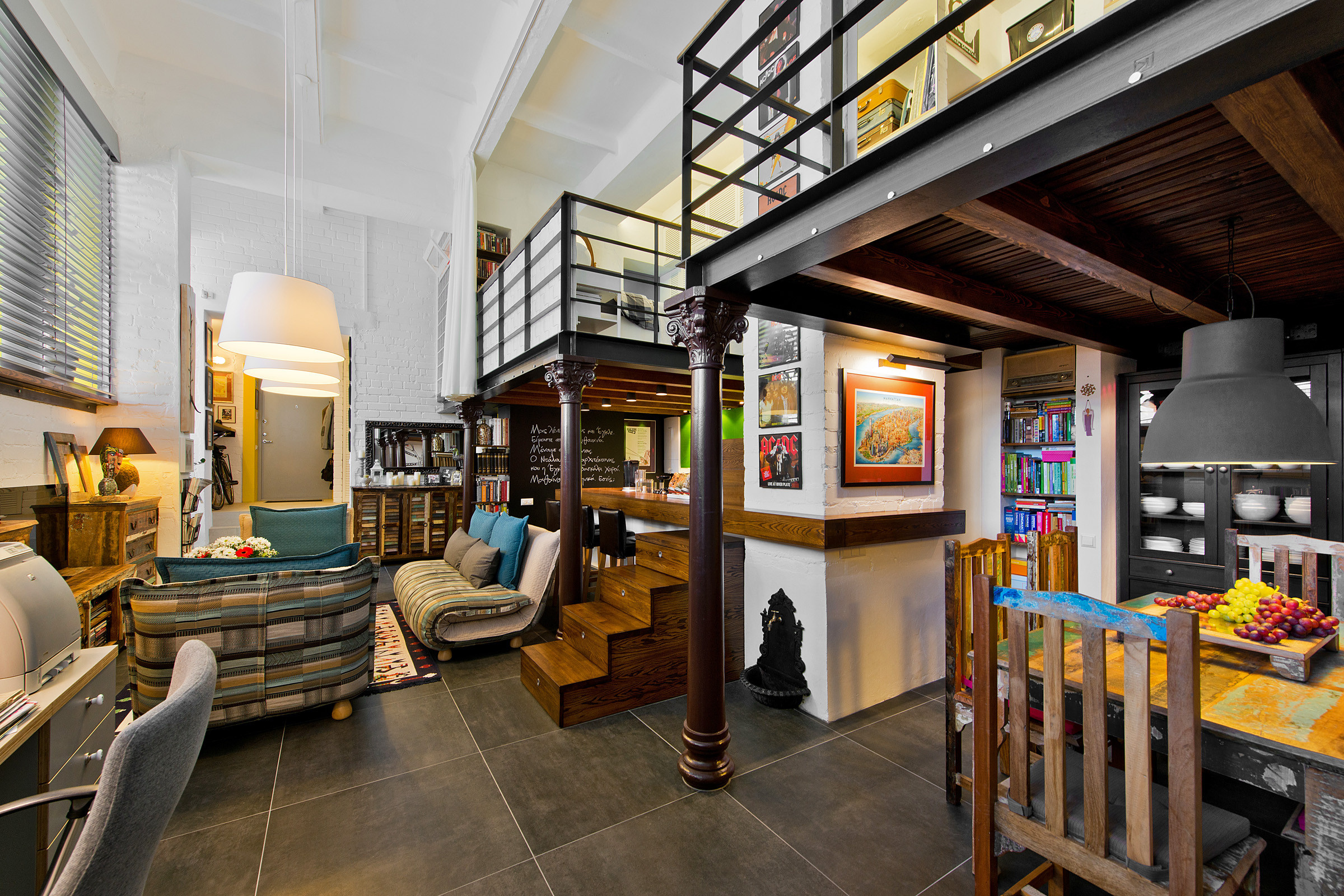 Houzz Литва: Лофт в Вильнюсе для ценителя Нью-Йорка и Крита