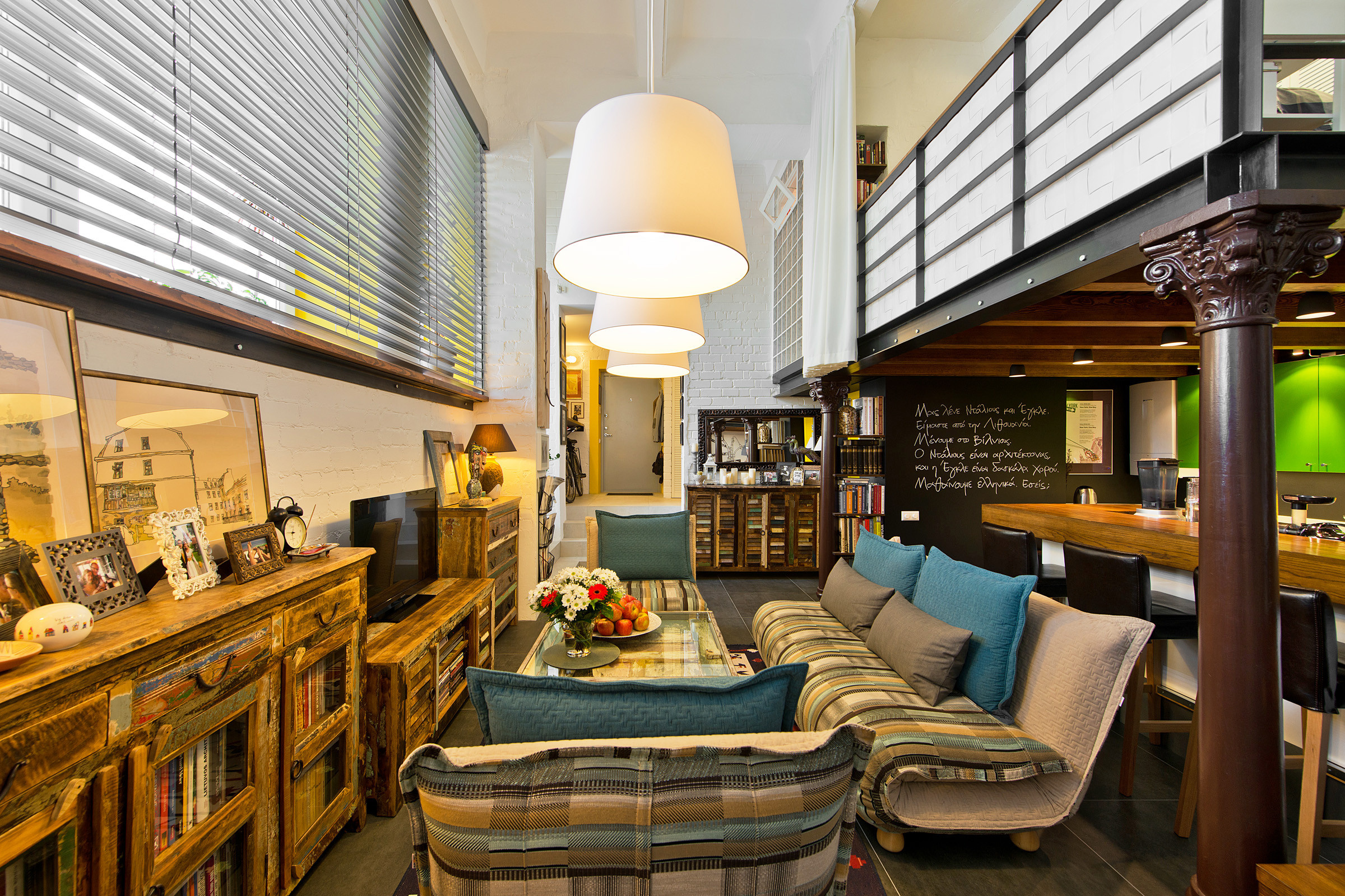 Houzz Литва: Лофт в Вильнюсе для ценителя Нью-Йорка и Крита