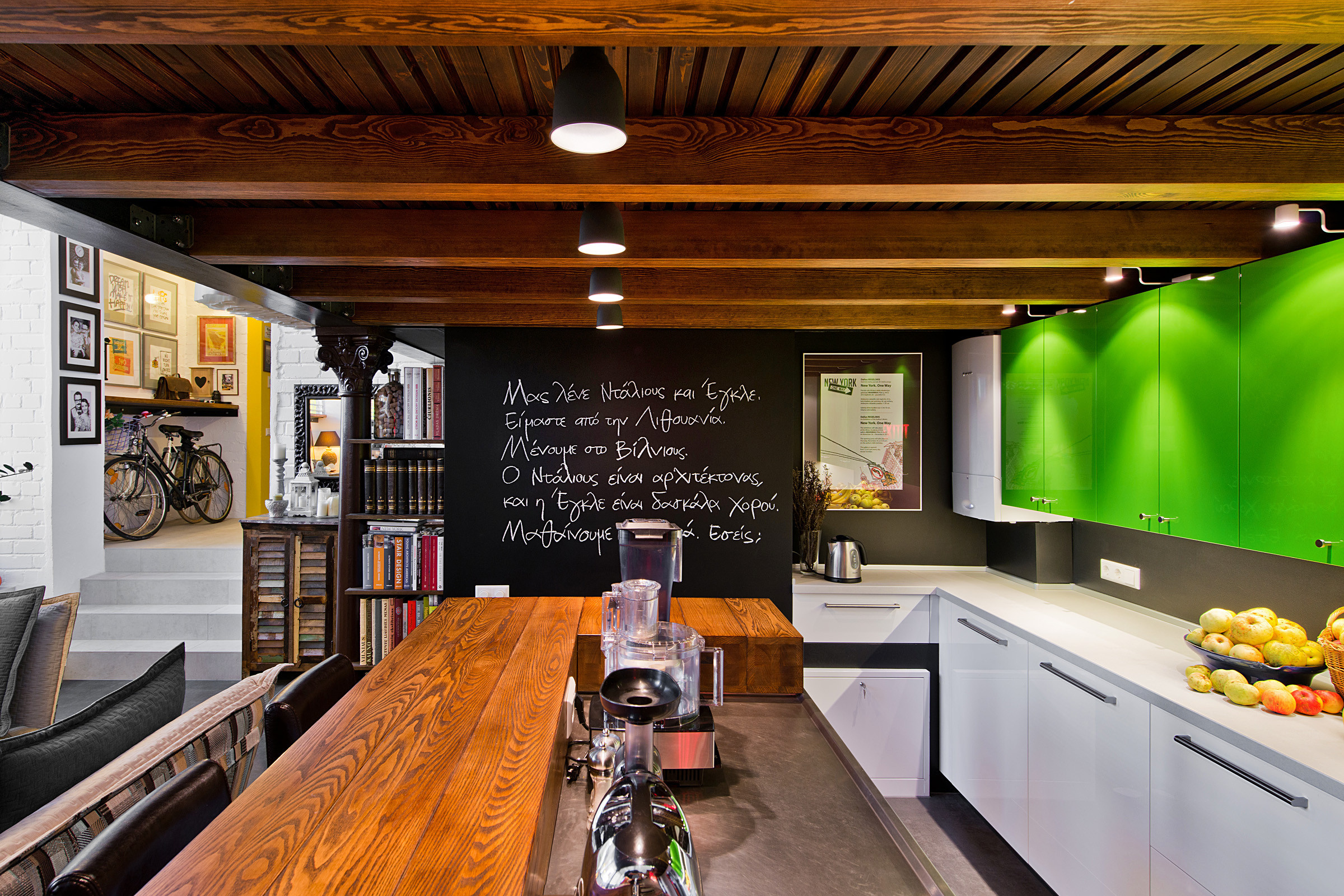 Houzz Литва: Лофт в Вильнюсе для ценителя Нью-Йорка и Крита