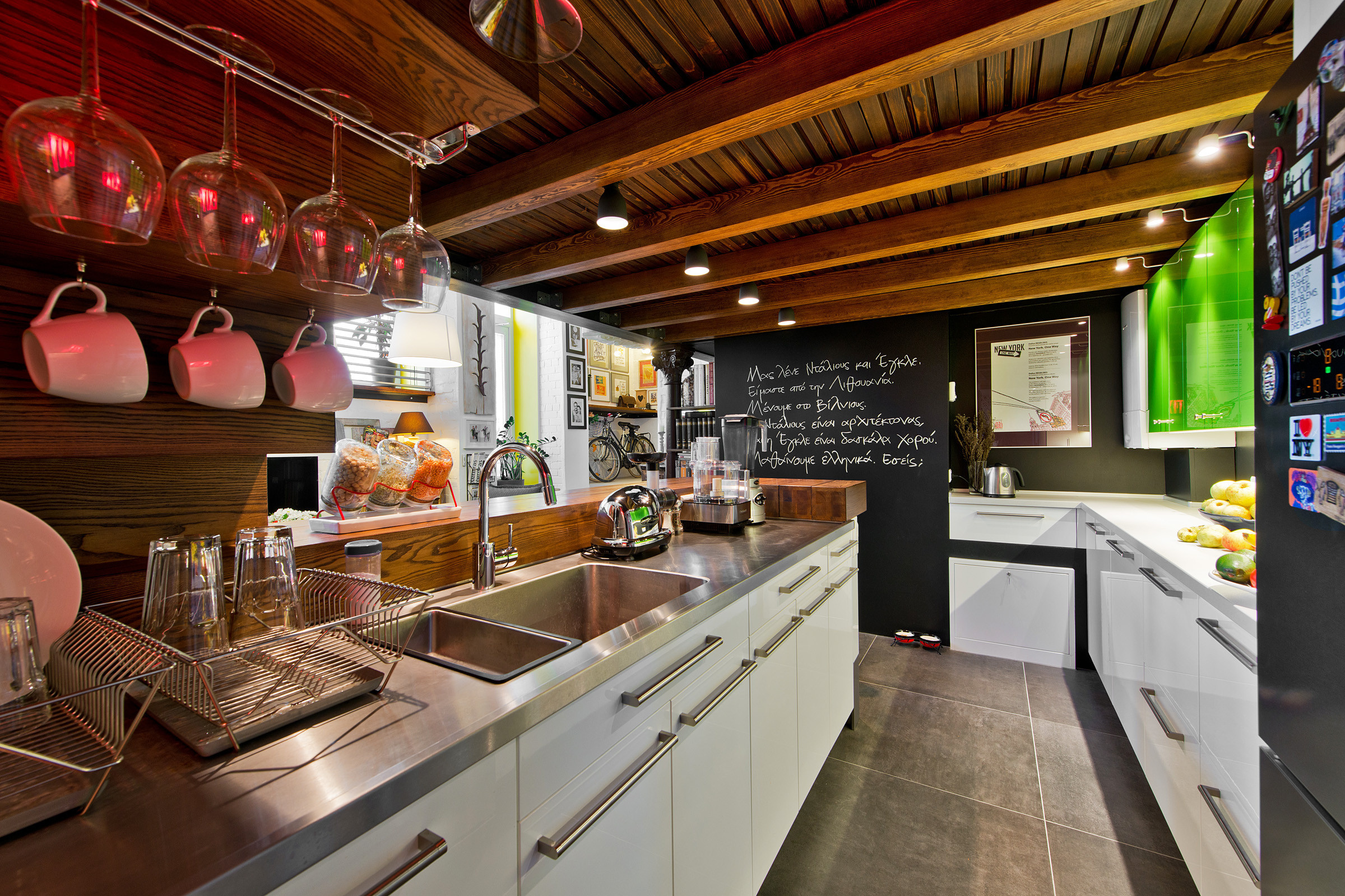 Houzz Литва: Лофт в Вильнюсе для ценителя Нью-Йорка и Крита