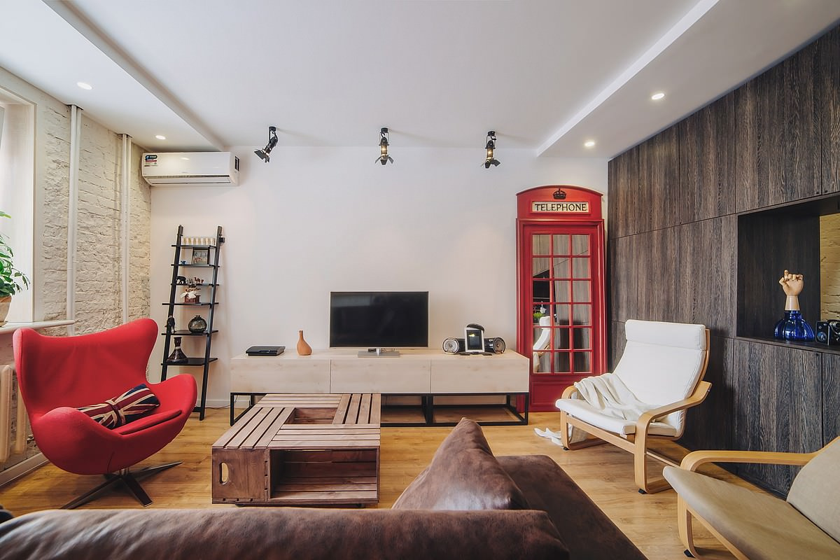 Houzz тур: Яркий лофт для холостяка в Магнитогорске