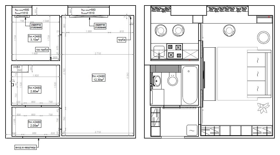 Houzz тур: Сиреневая «Калевала» на 20 квадратных метрах