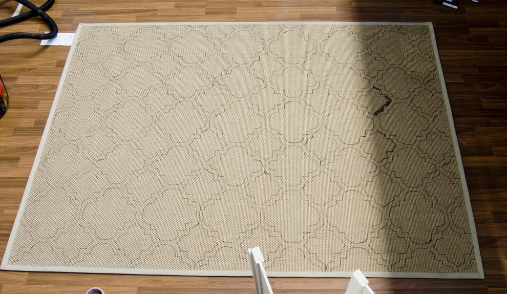 DIY: Как расписать ковер из сизаля своими руками