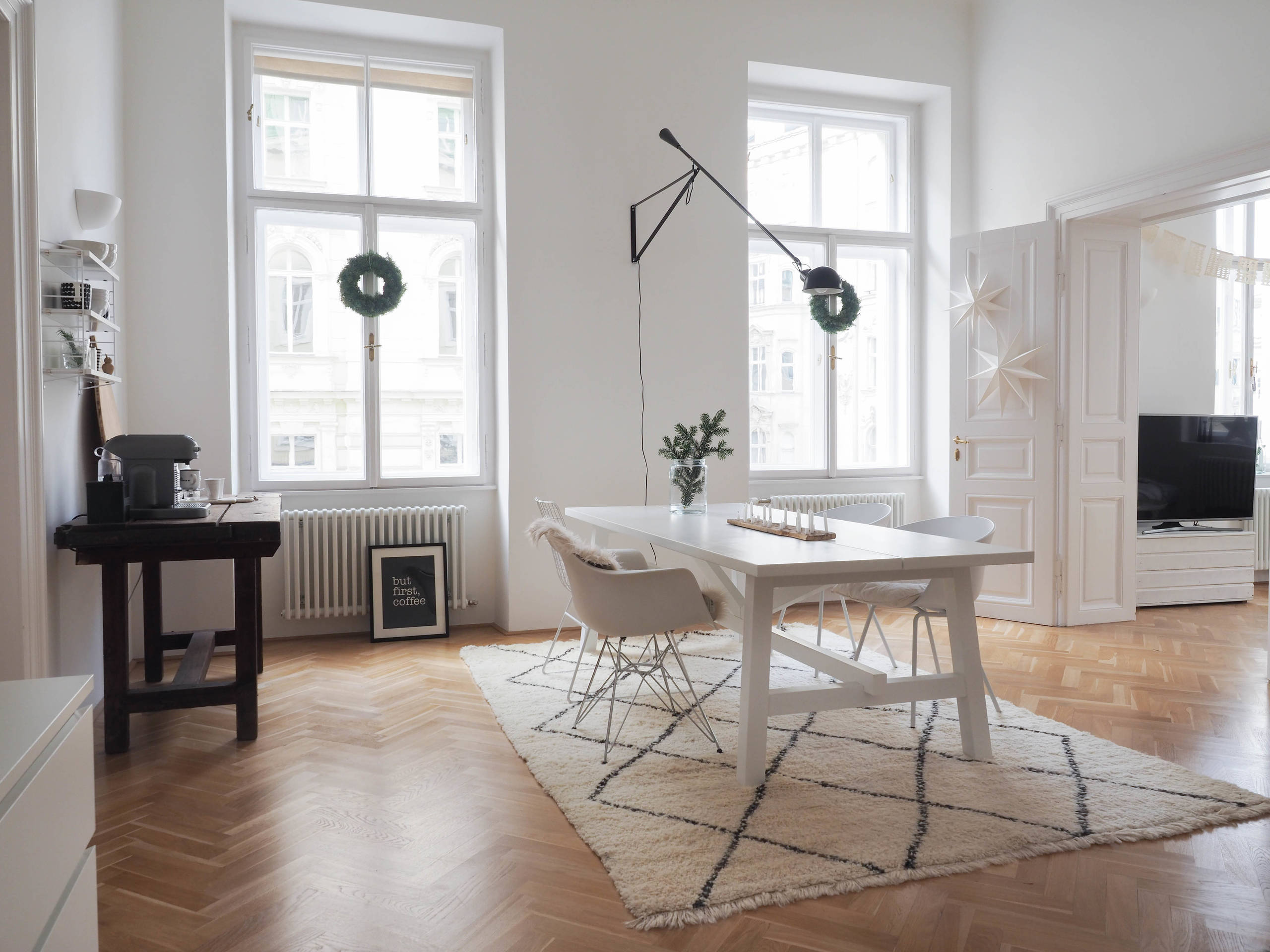 Houzz Австрия: Белое Рождество и белая квартира в Вене