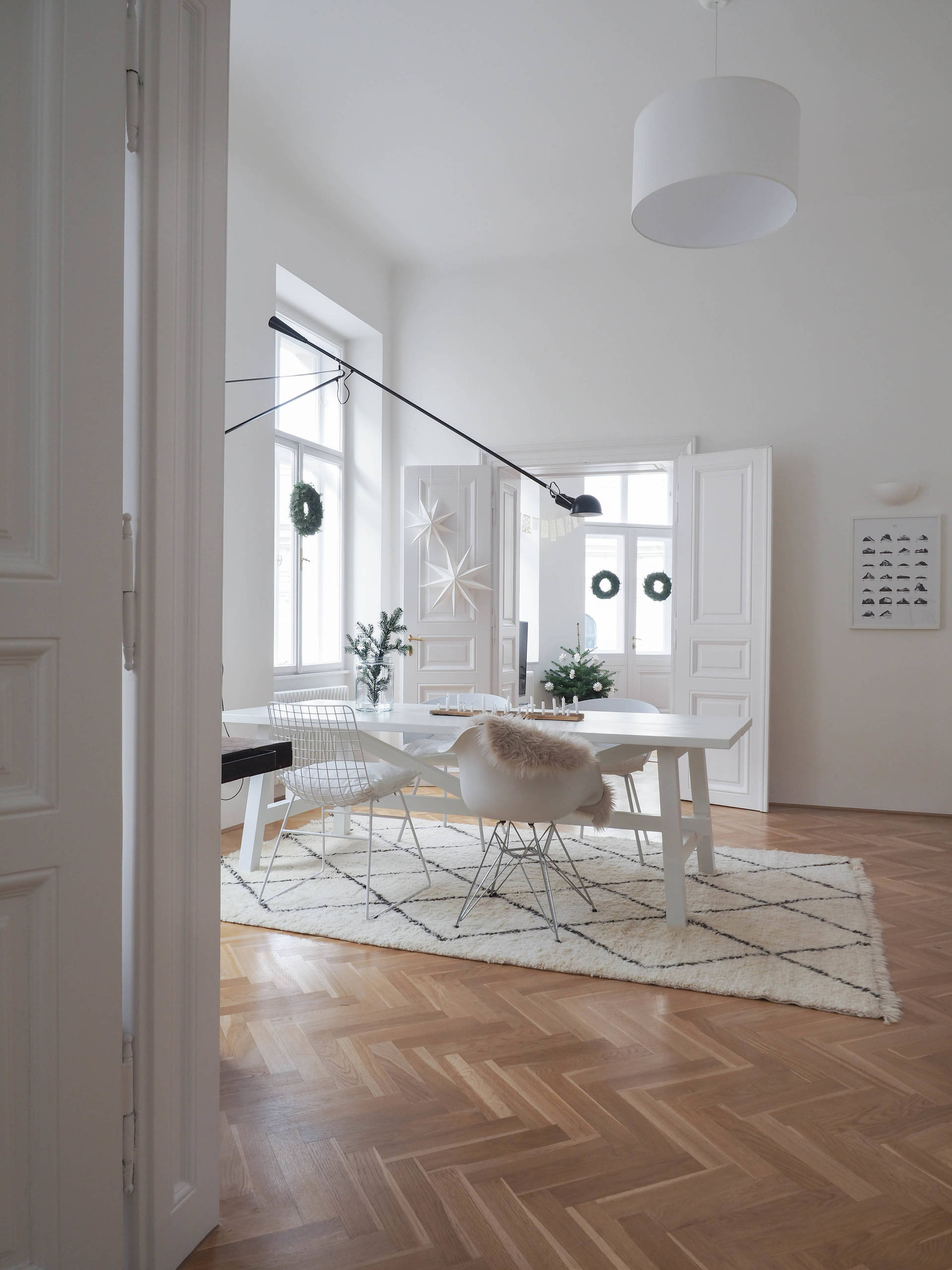 Houzz Австрия: Белое Рождество и белая квартира в Вене