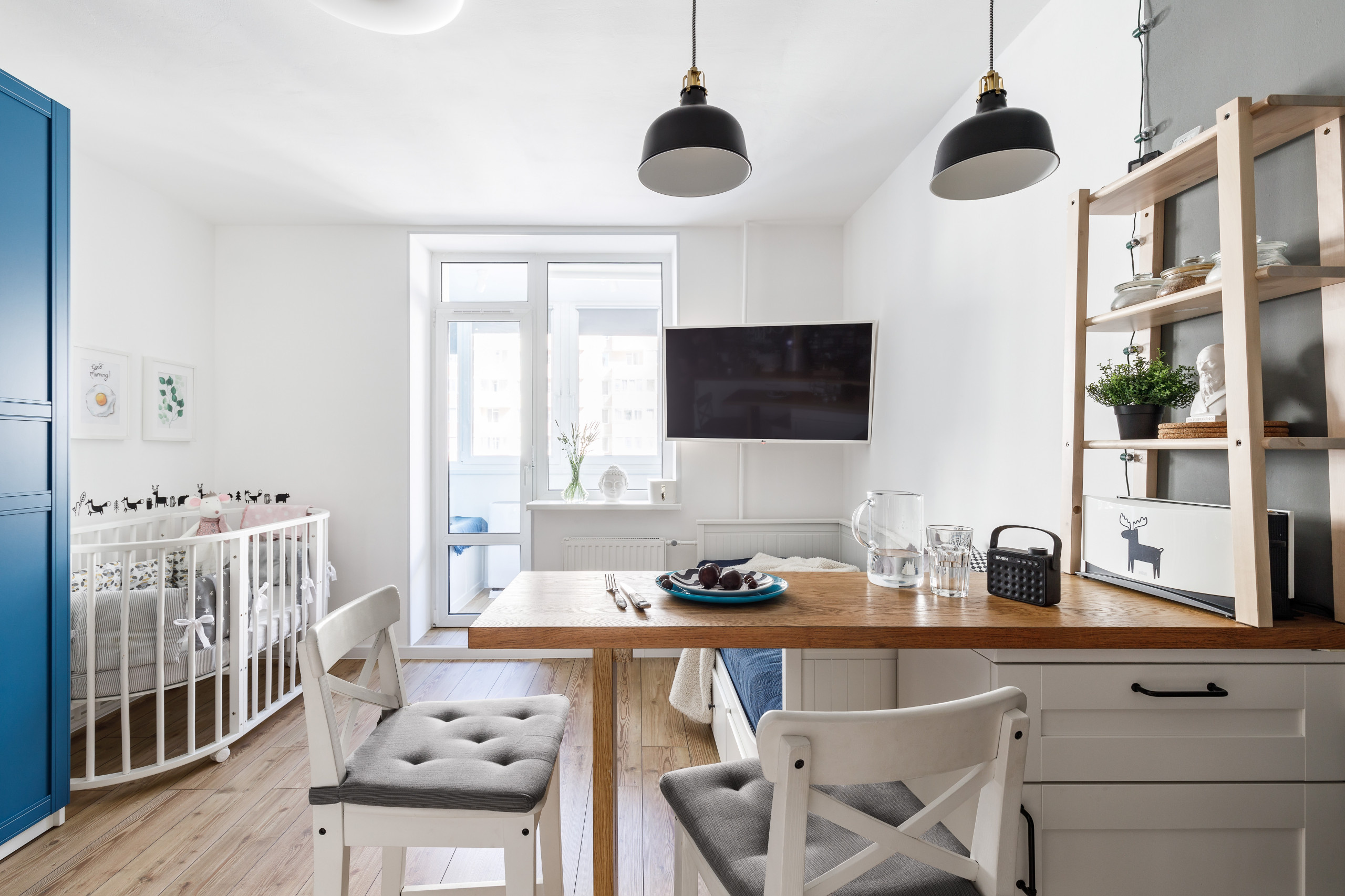 До и после: Студия 20 кв.м — для семьи с малышом