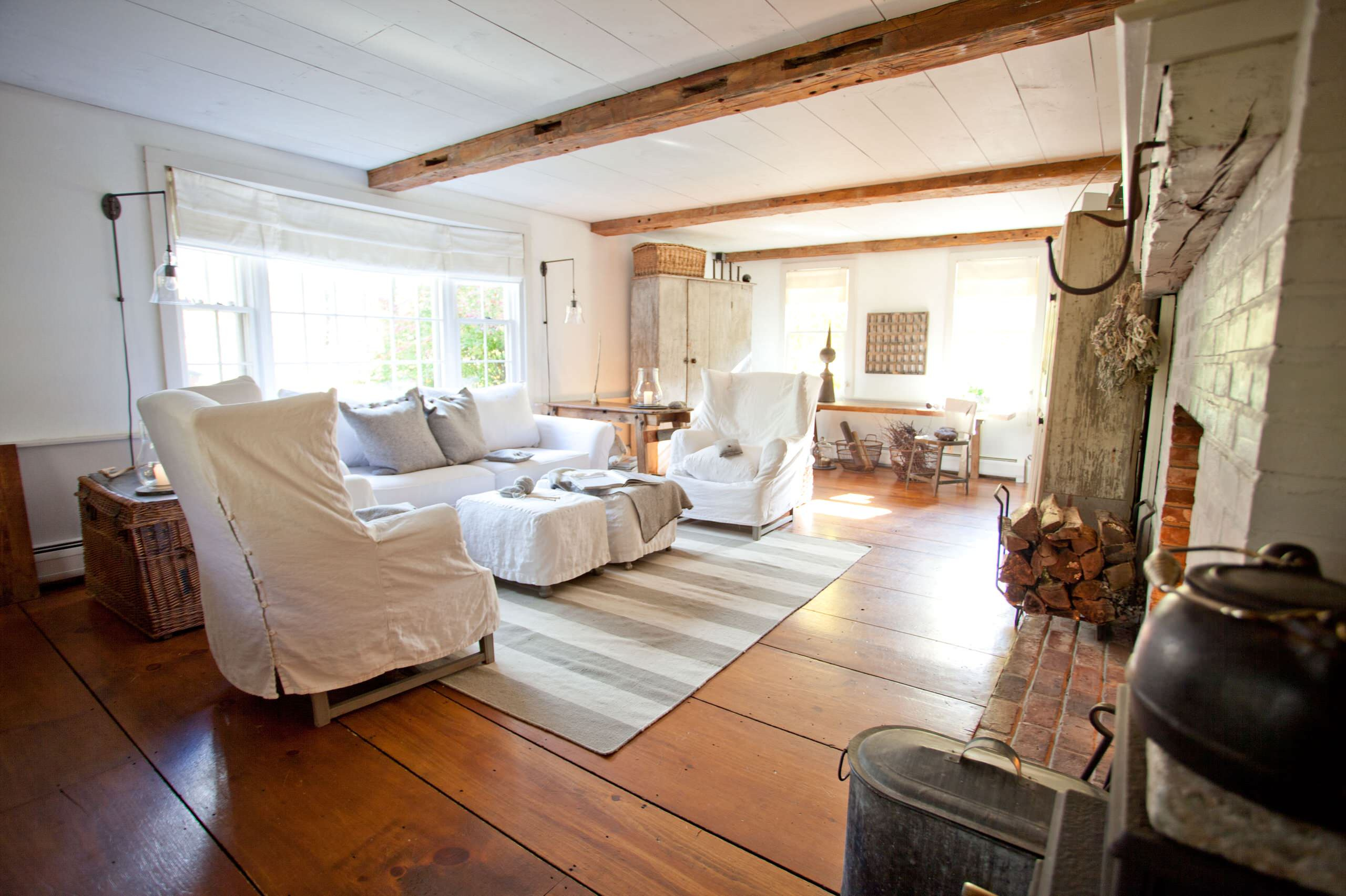 Houzz США: Уютный дом с антикварной мебелью в Нью-Гемпшире