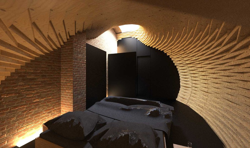 Houzz Германия: Деревянный кокон в берлинском лофте