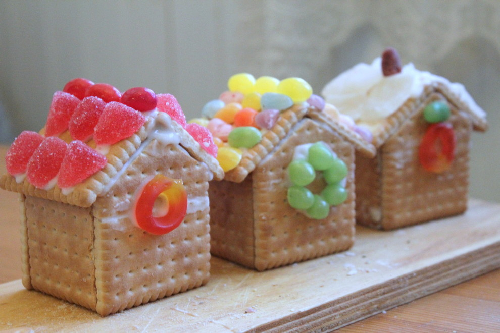Своими руками: Новогодние домики из печенья