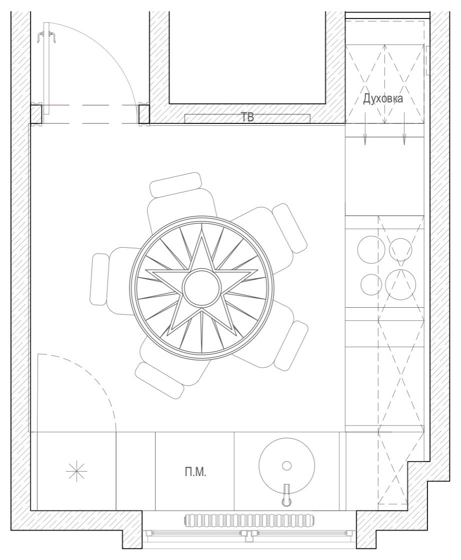 Проект недели: Кухня в высотке на Котельнической набережной