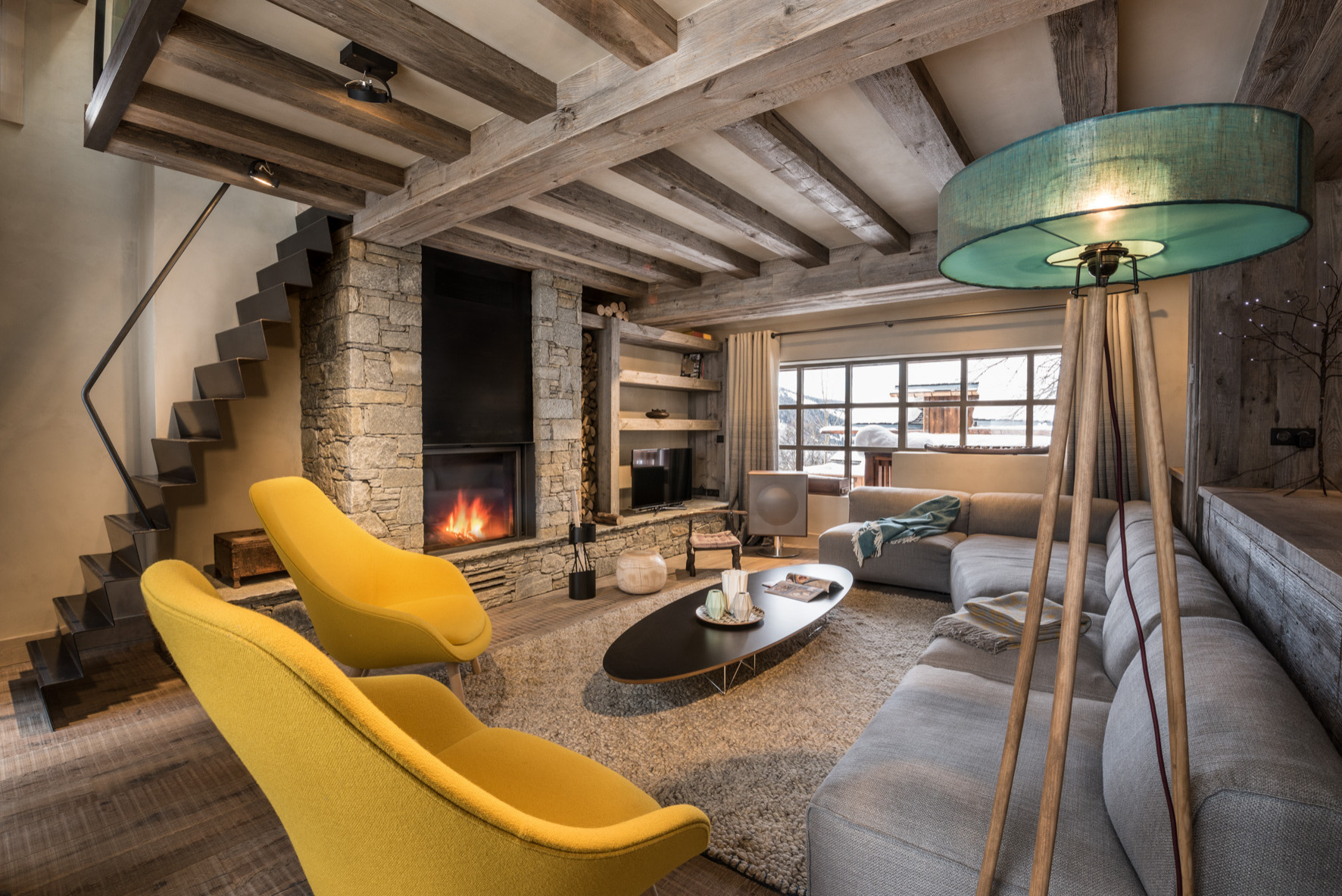 Houzz Франция: Современное шале в старом доме в Мерибеле