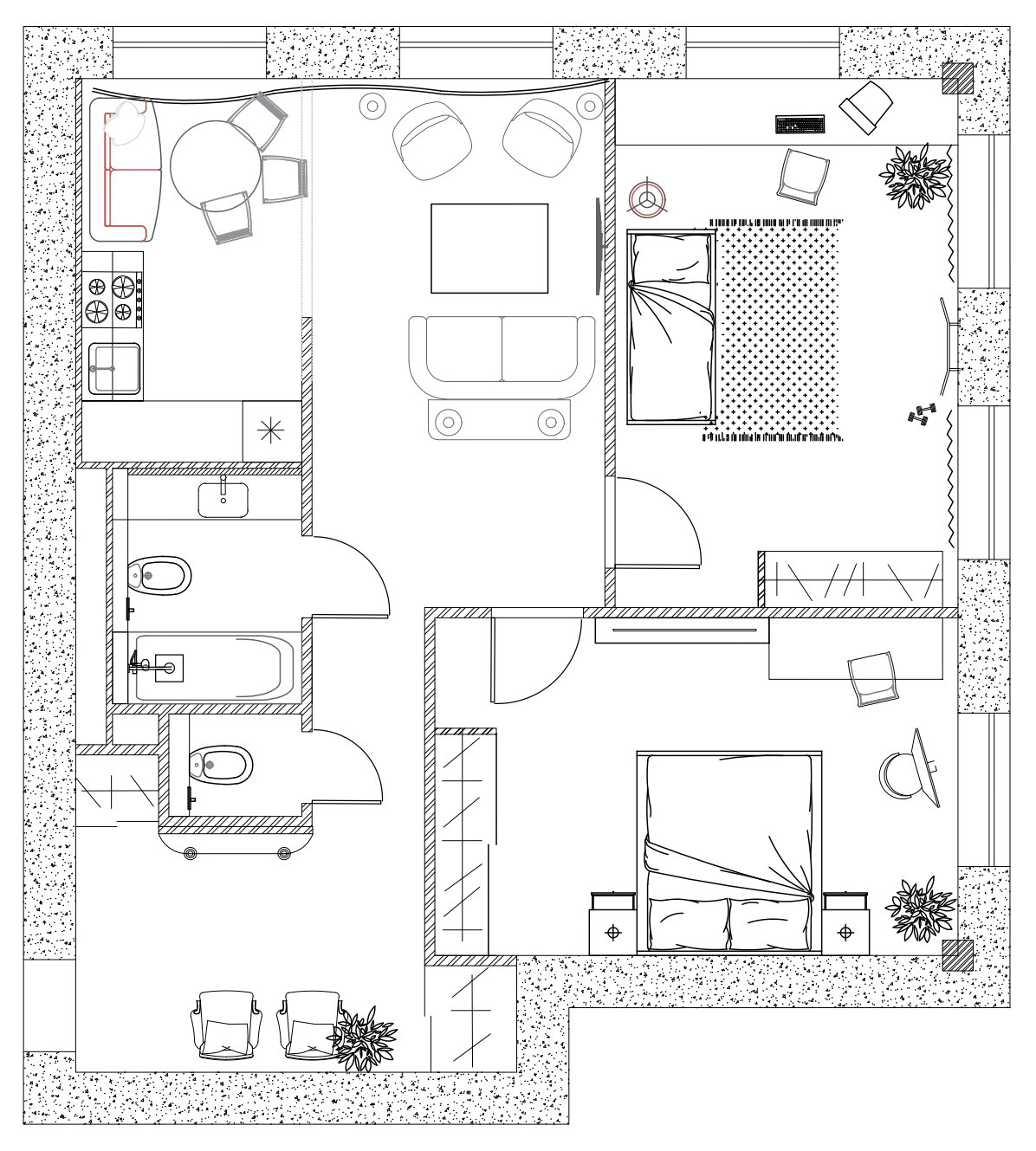 Поиск планировки: «Евротрешка» 75 кв.м под сдачу