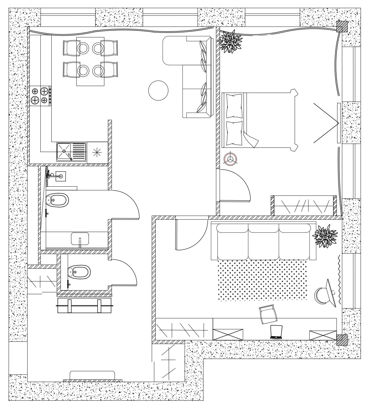Поиск планировки: «Евротрешка» 75 кв.м под сдачу