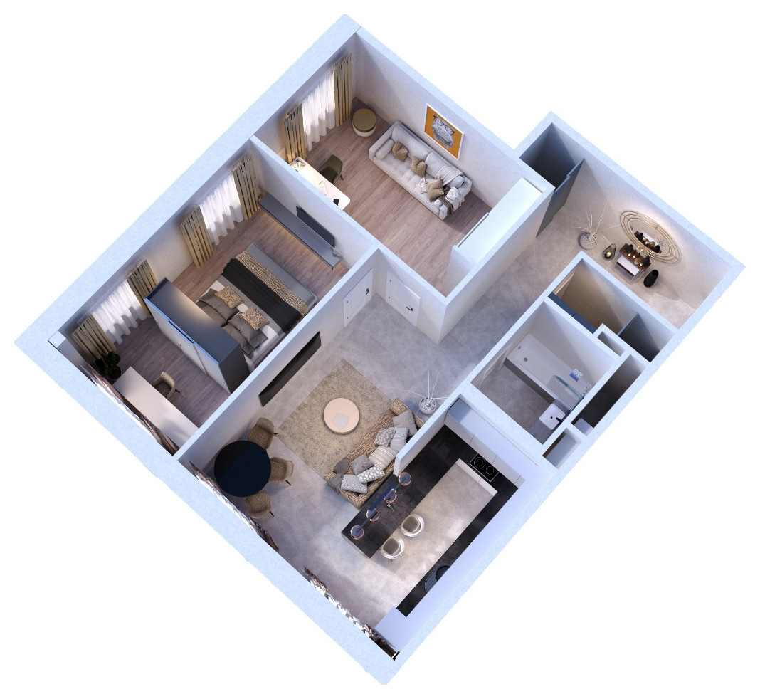 Поиск планировки: «Евротрешка» 75 кв.м под сдачу