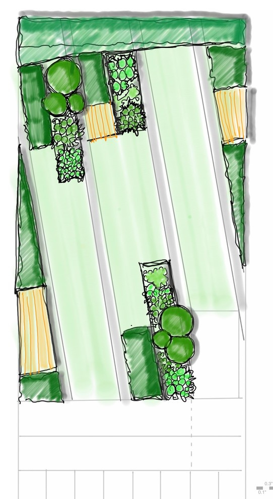 Houzz США: Переделка заднего двора при таунхаусе