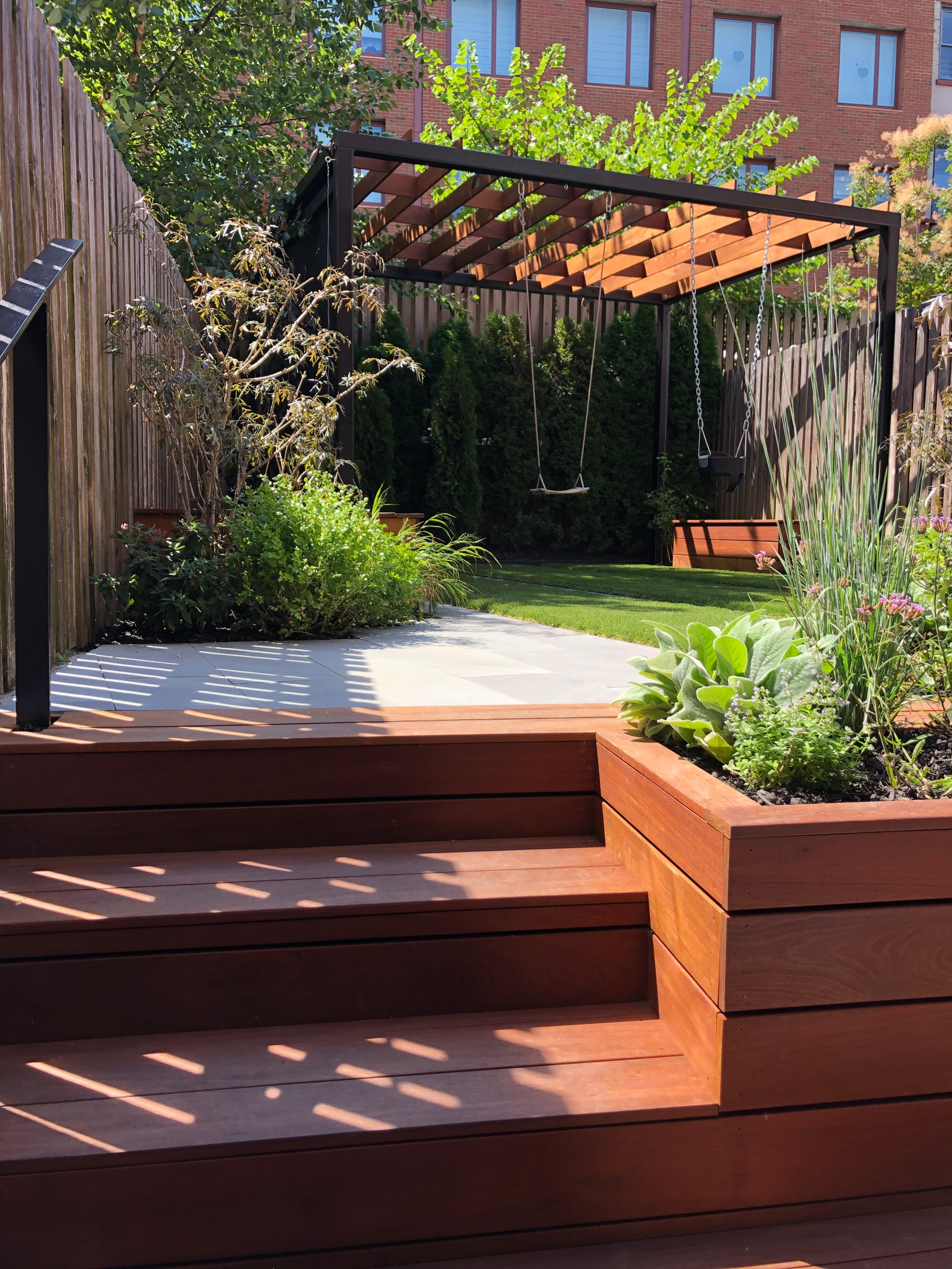 Houzz США: Переделка заднего двора при таунхаусе