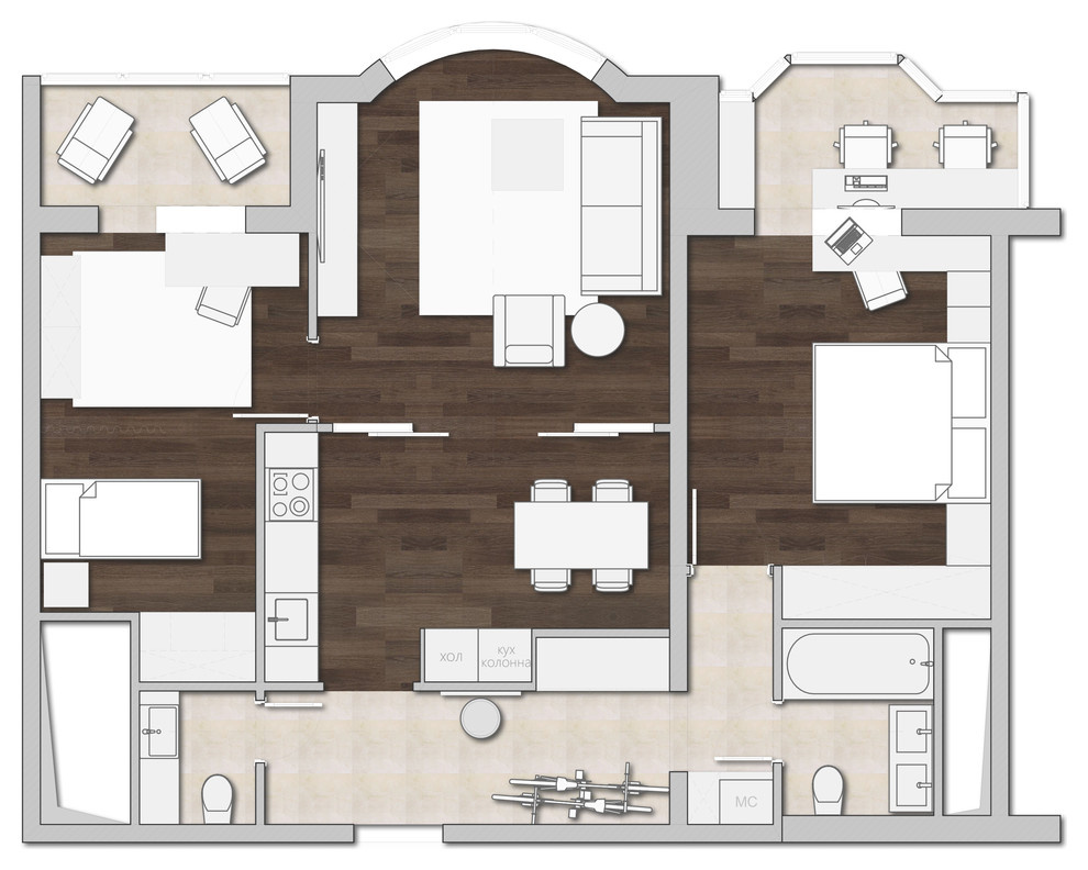 Куда и как перенести кухню: 3 простых решения