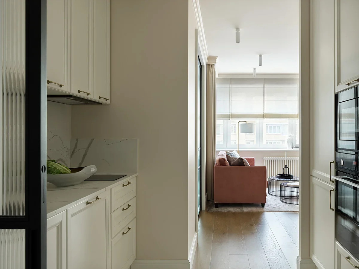 Houzz тур: 45 кв.м — квартира в оттенках заката