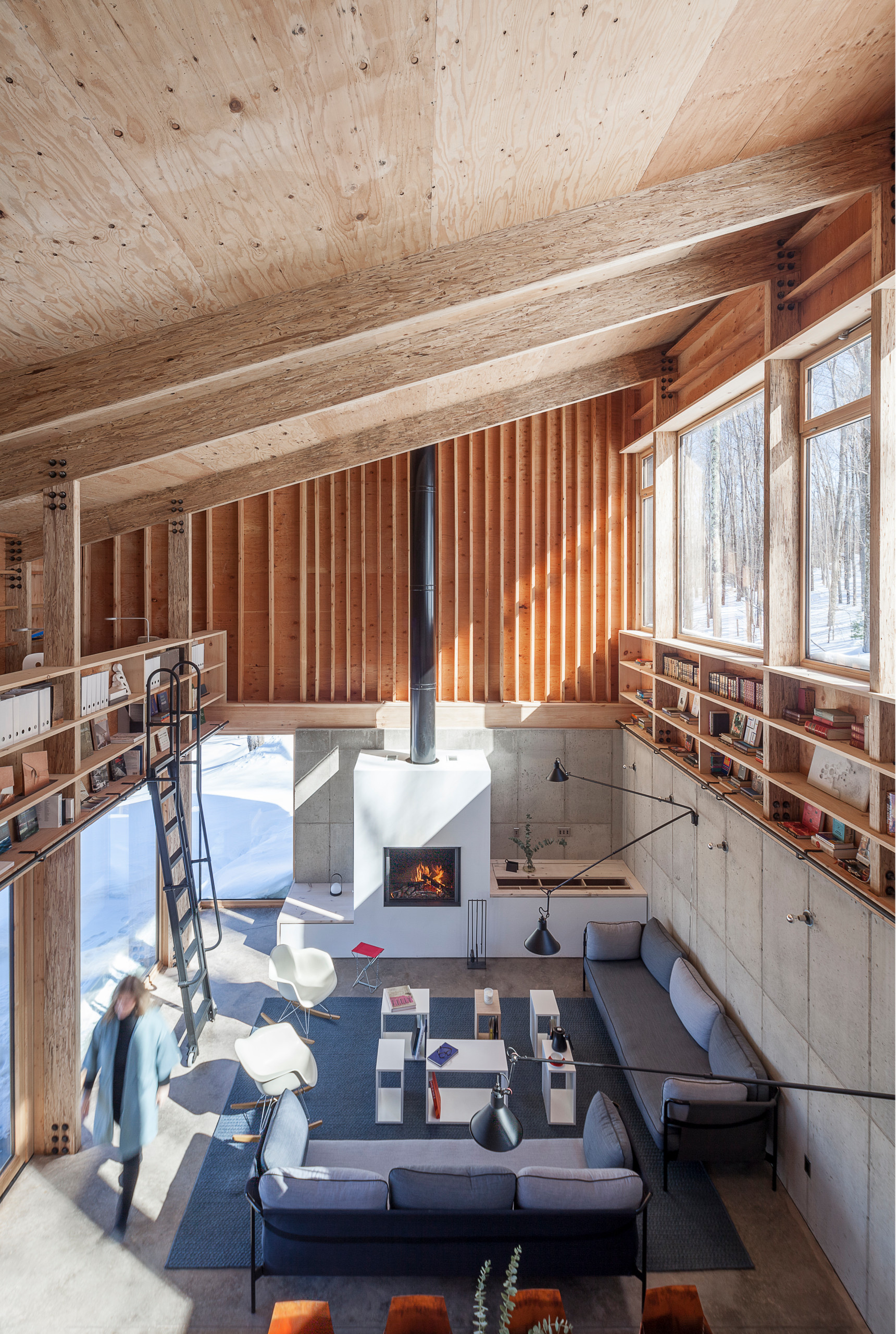 Houzz США:  Дом в лесах, к северу от Нью-Йорка