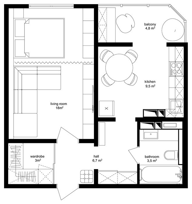 Houzz Украина: Небольшая квартира для сдачи в аренду
