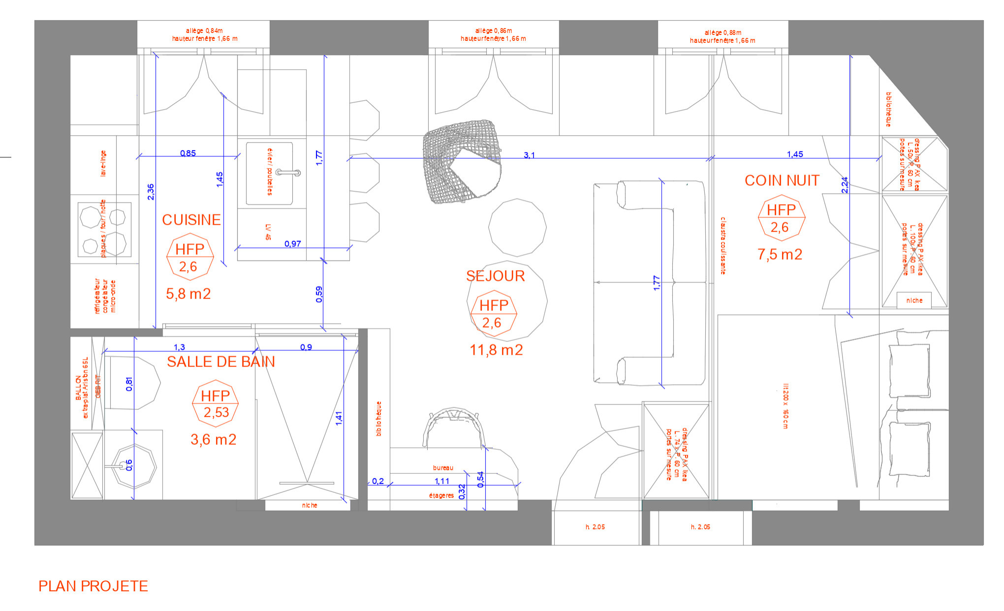 До и после: Студия 27 кв.м. в Париже
