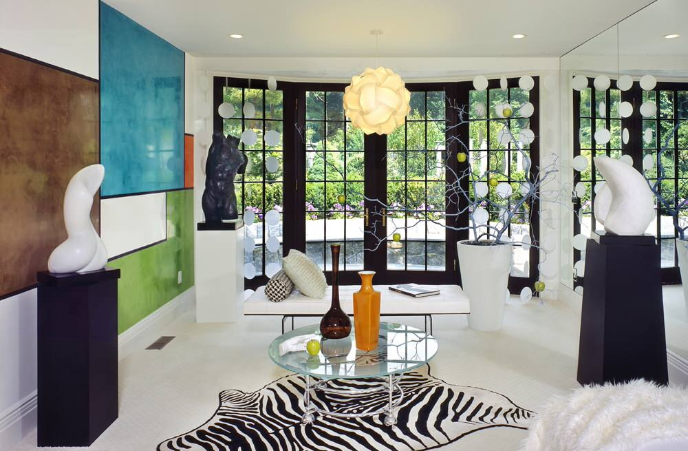 Срисовано с оригинала: Интерьер по мотивам картин Мондриана