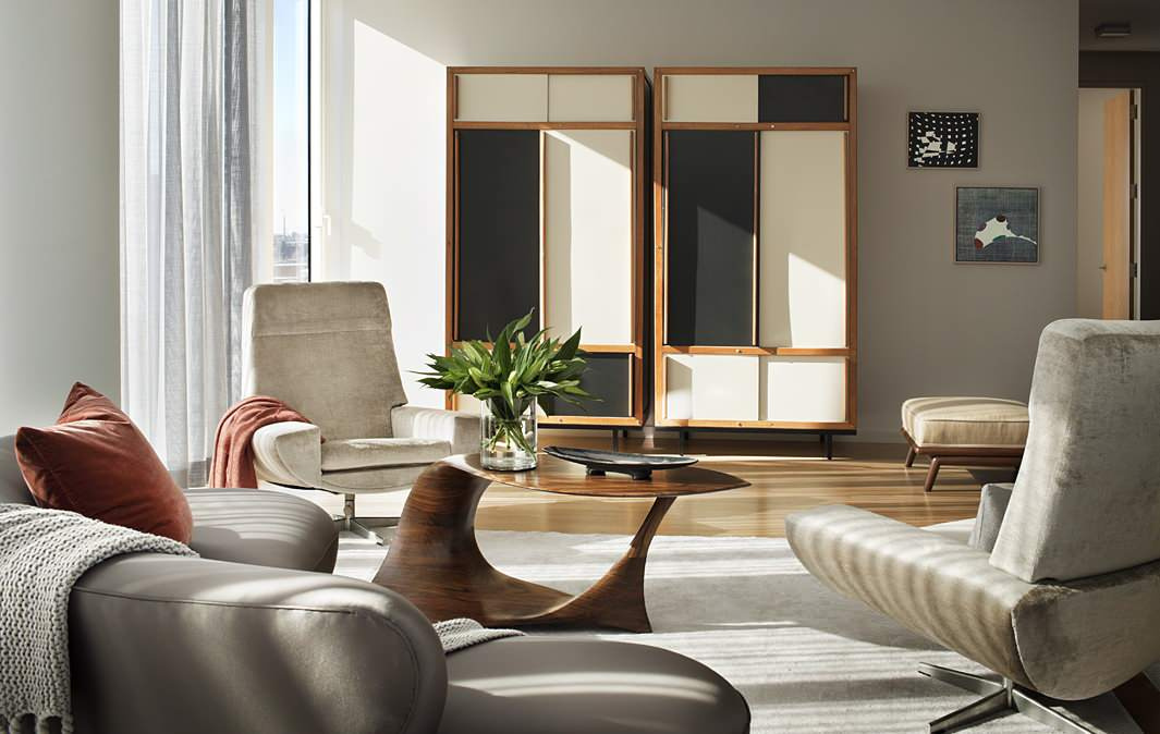 Срисовано с оригинала: Интерьер по мотивам картин Мондриана