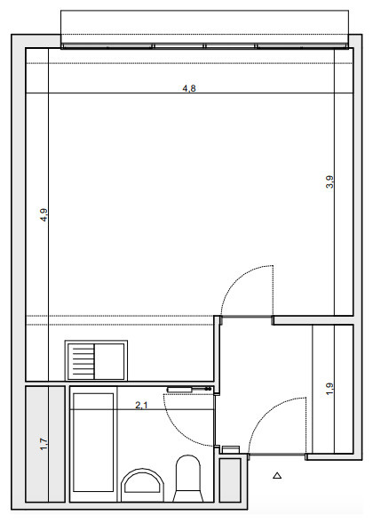 До и после: Переделка парижской студии 30 кв.м.