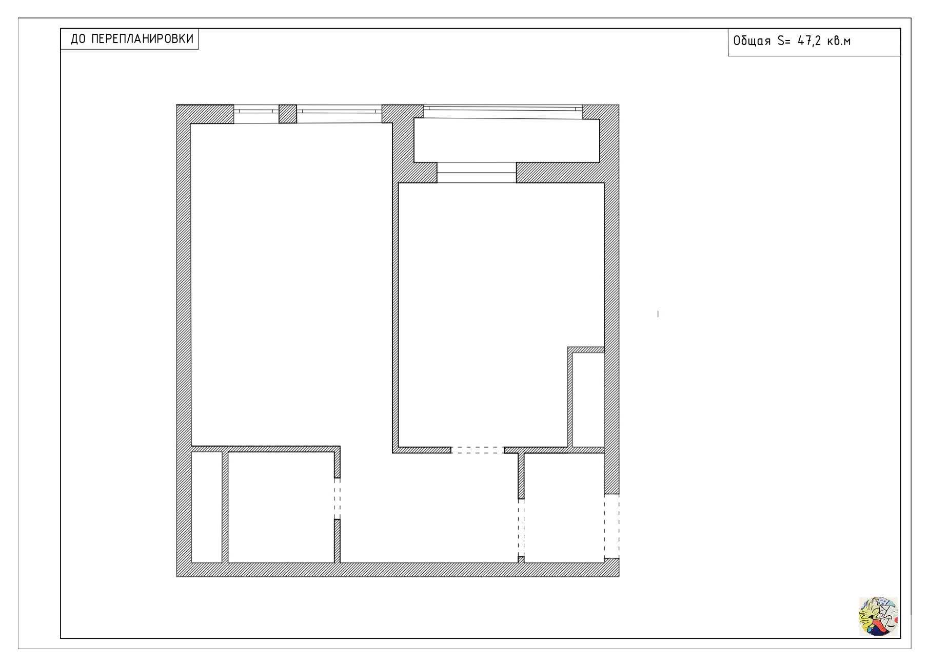 Поиск планировки: Три варианта и финал для «однушки» 47 кв.м