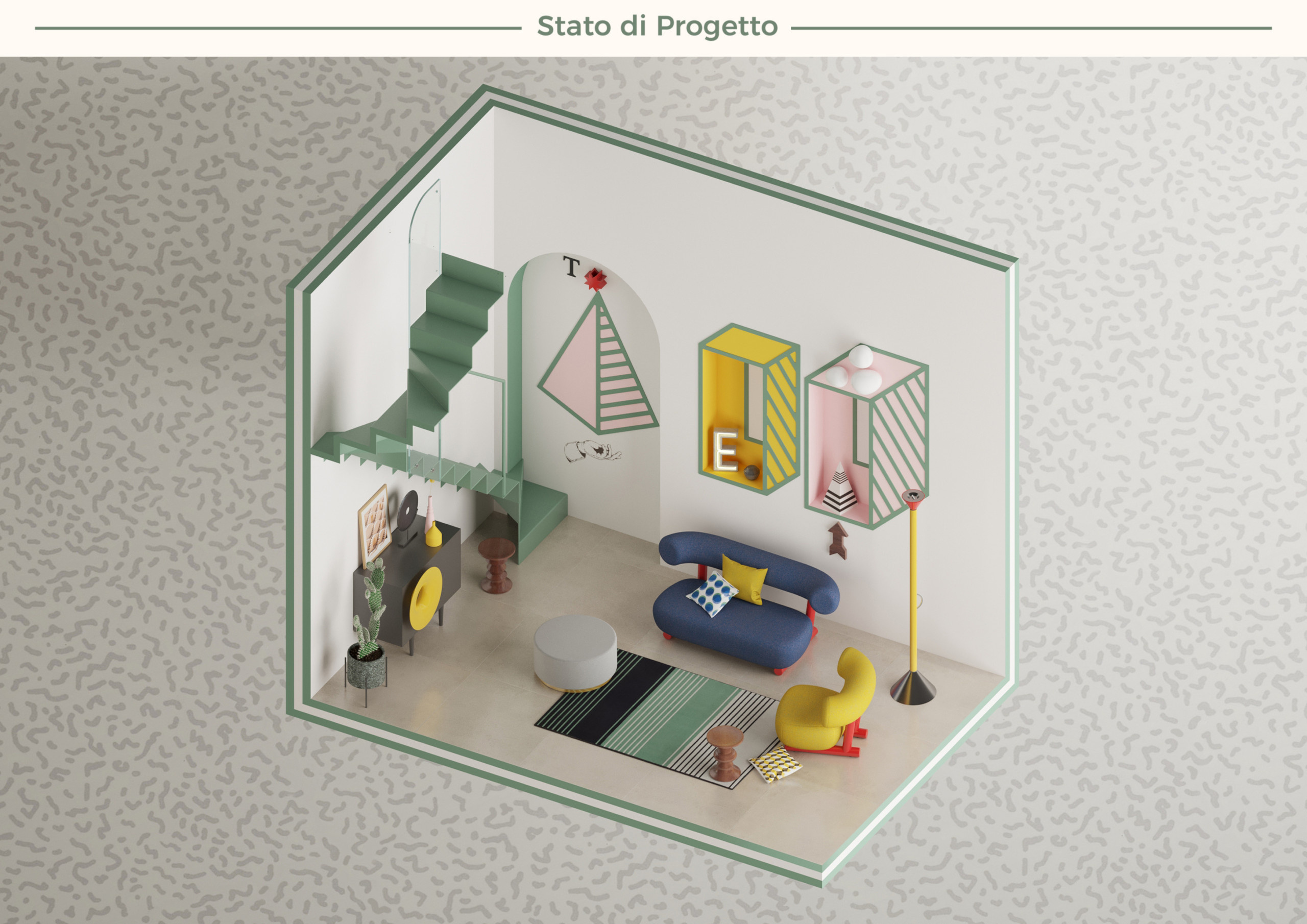 Houzz Италия: Комната — посвящение 40-летию группы «Мемфис»