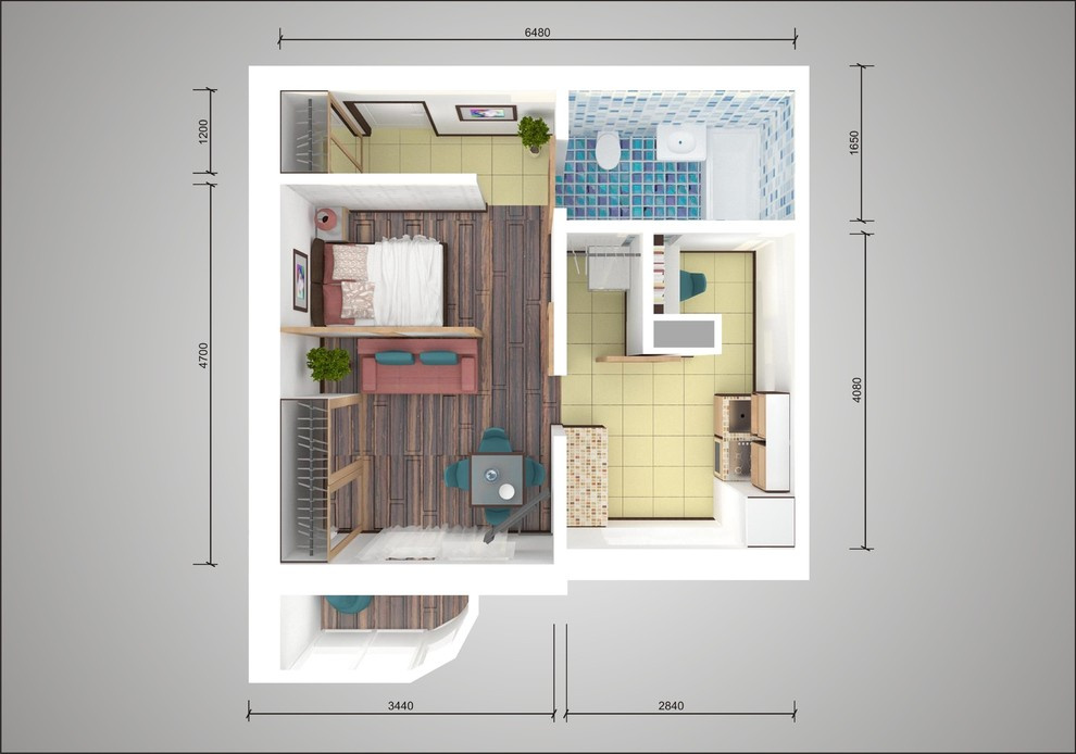 Перепланировка: Однокомнатные квартиры в домах серии П-3М
