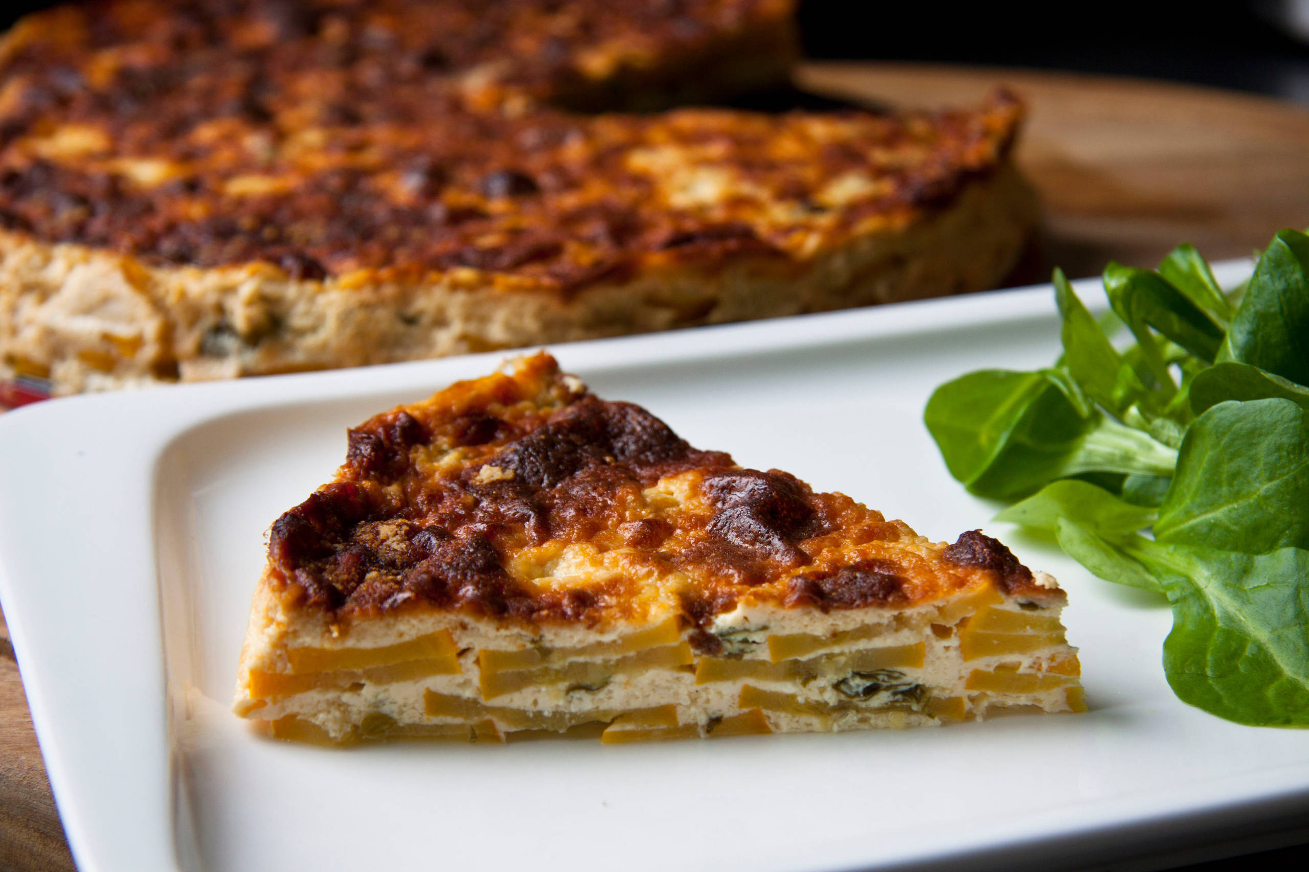 Рецепт: Клафути с кабачками и овечьим сыром