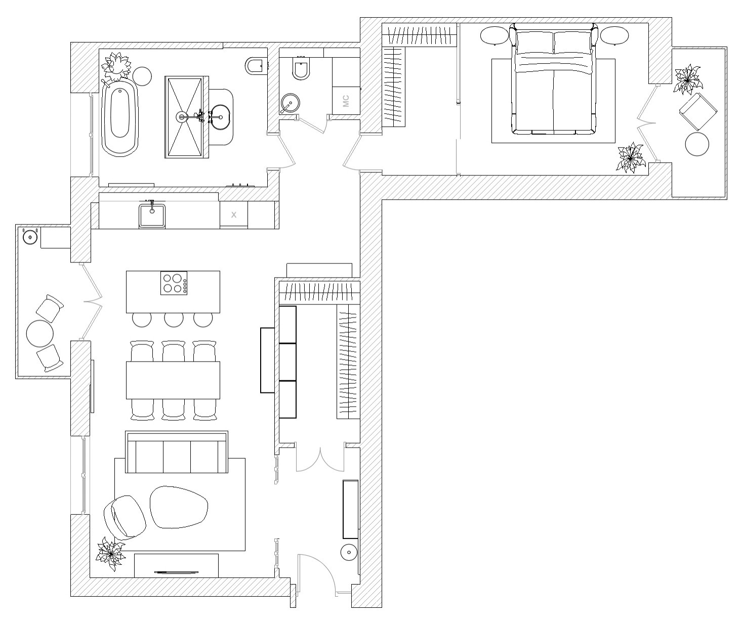 Houzz Украина: Синий Кляйна и латунная стена в ванной