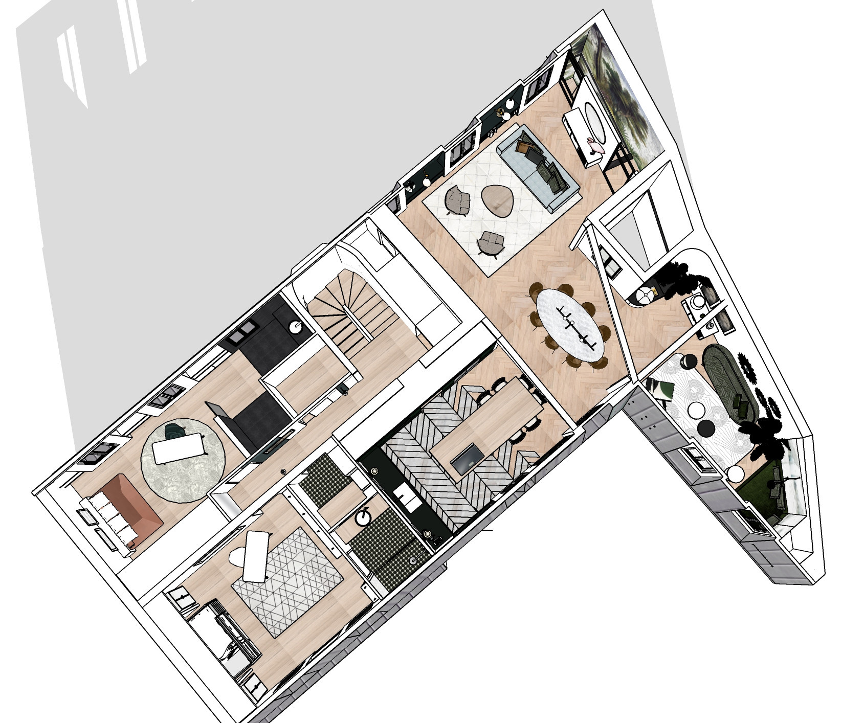 До и после: Присоединение 32 кв.м. к квартире на разных этажах
