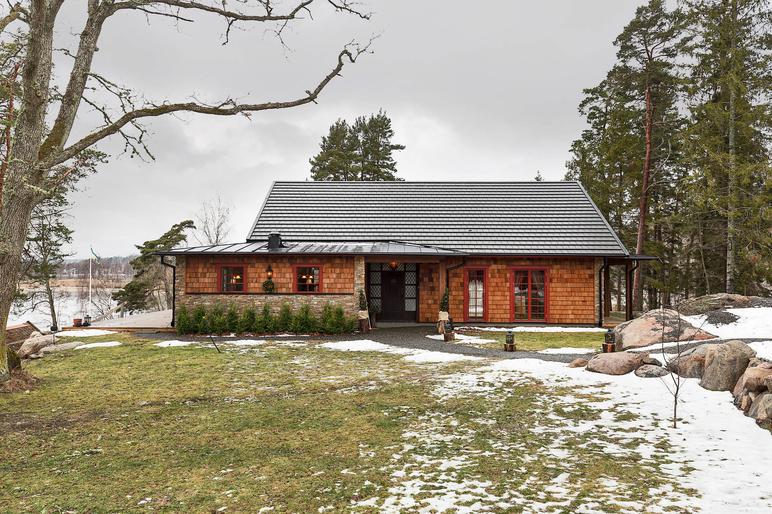 Houzz Швеция: Ранчо с дранкой… под Стокгольмом