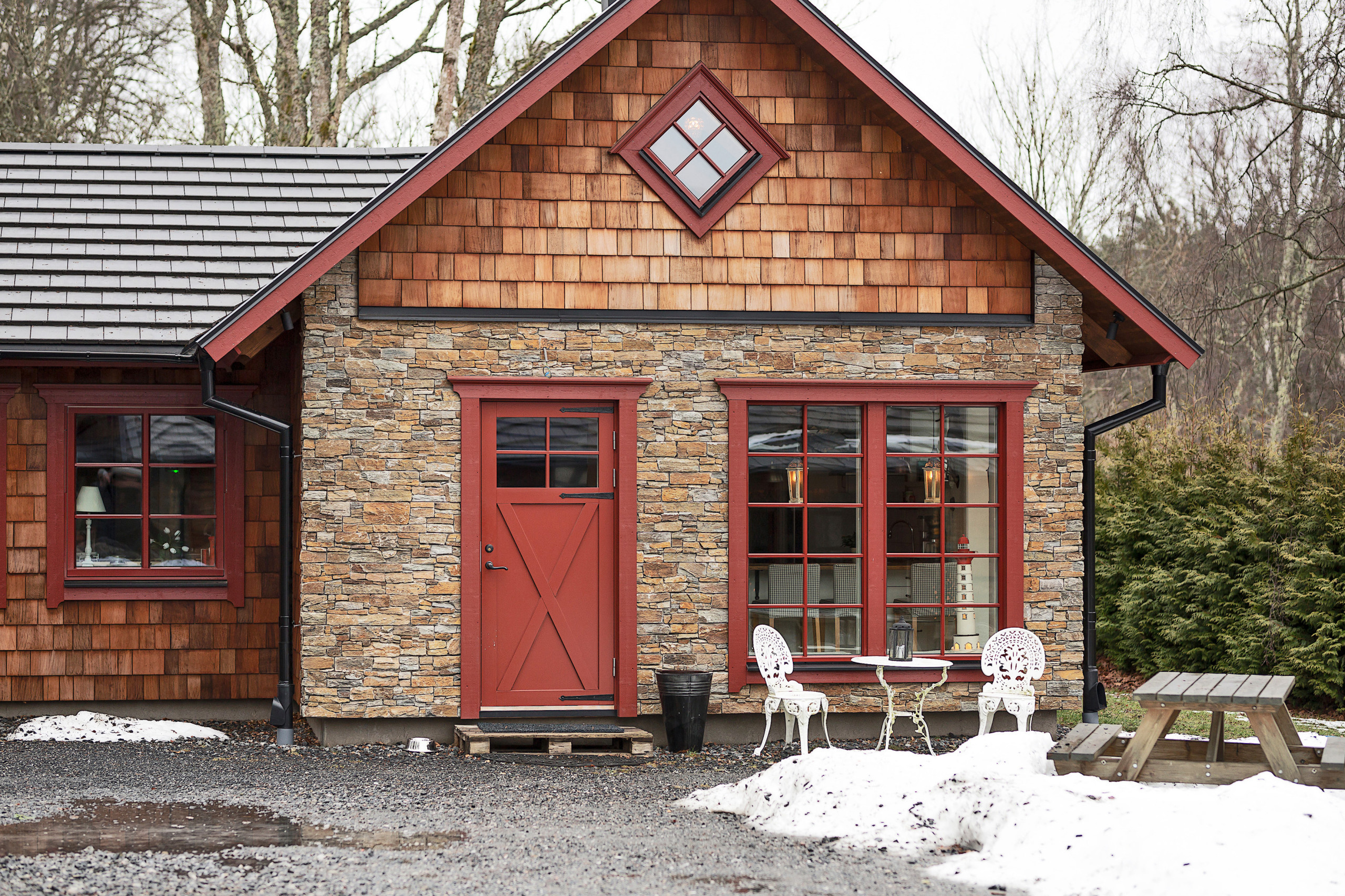 Houzz Швеция: Ранчо с дранкой… под Стокгольмом