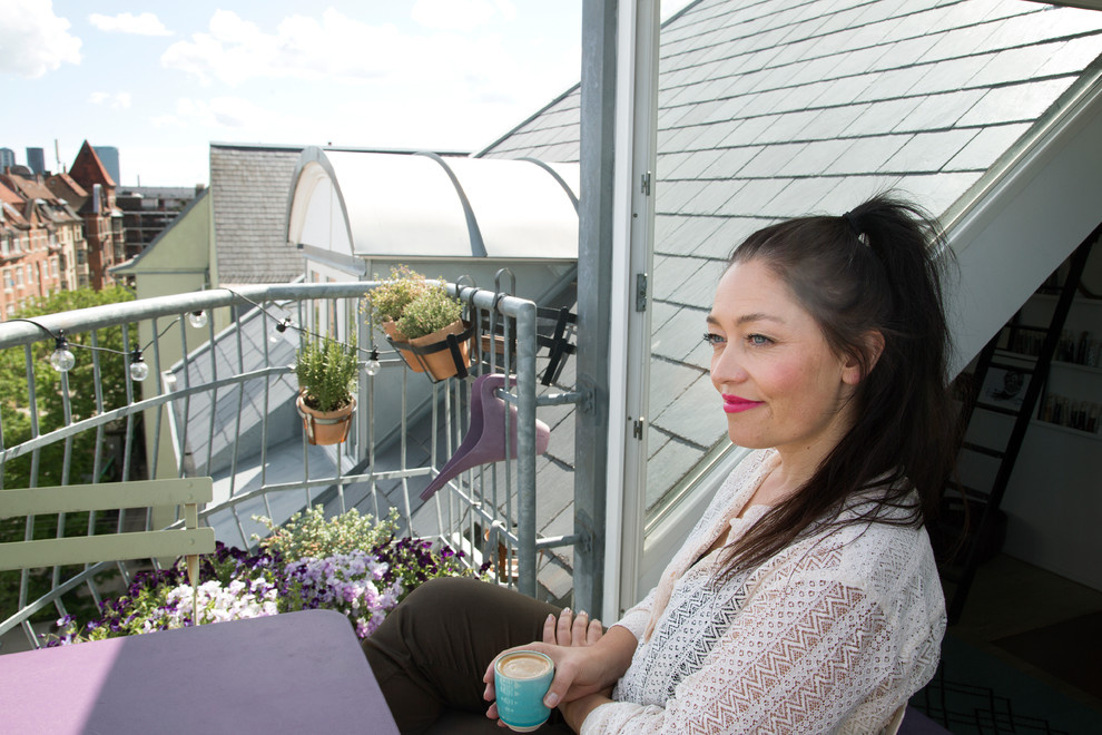 Houzz Дания: Черно-белая мансарда в Копенгагене