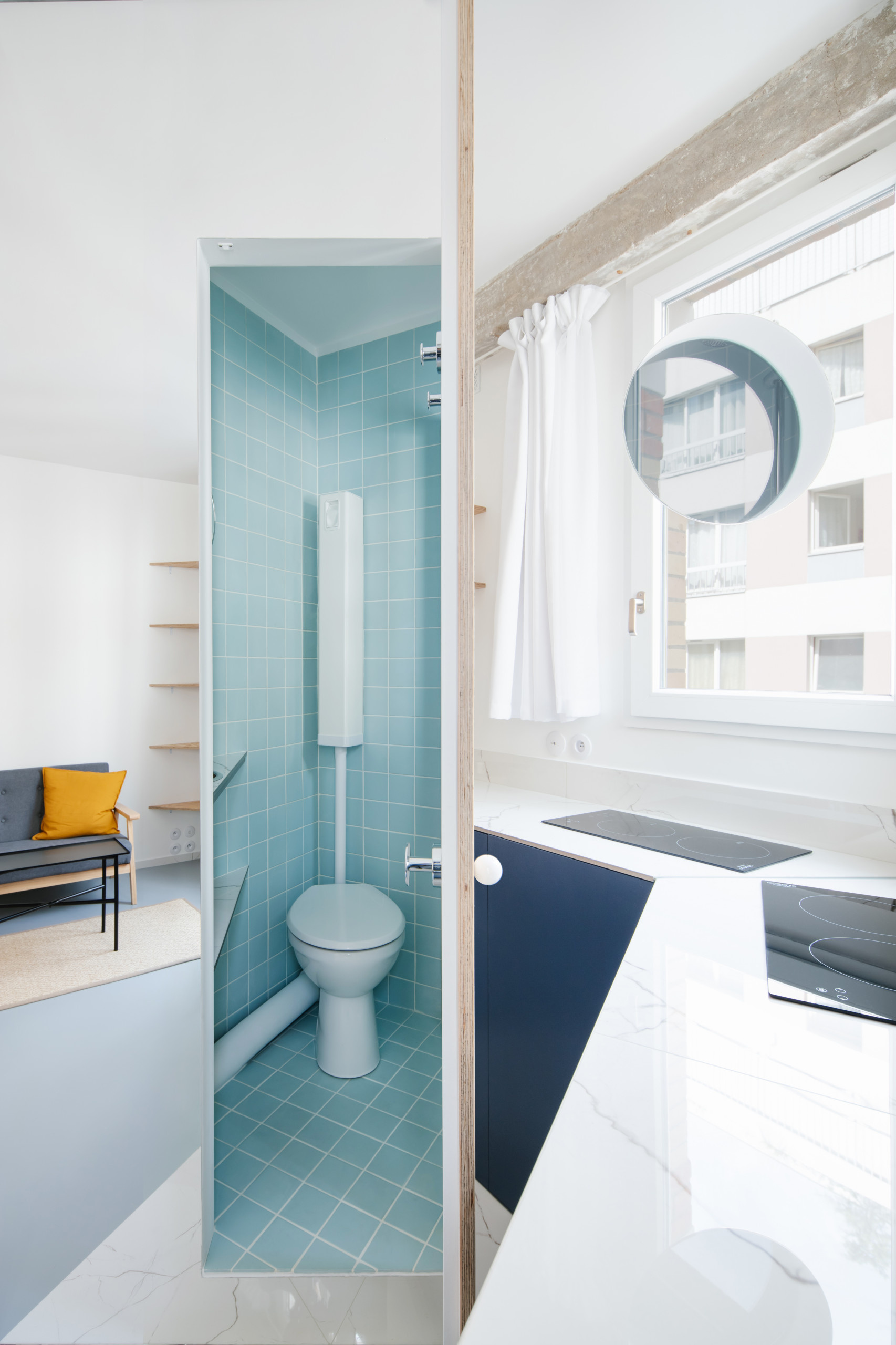 До и после: Минимализм на 13 кв.м в Париже