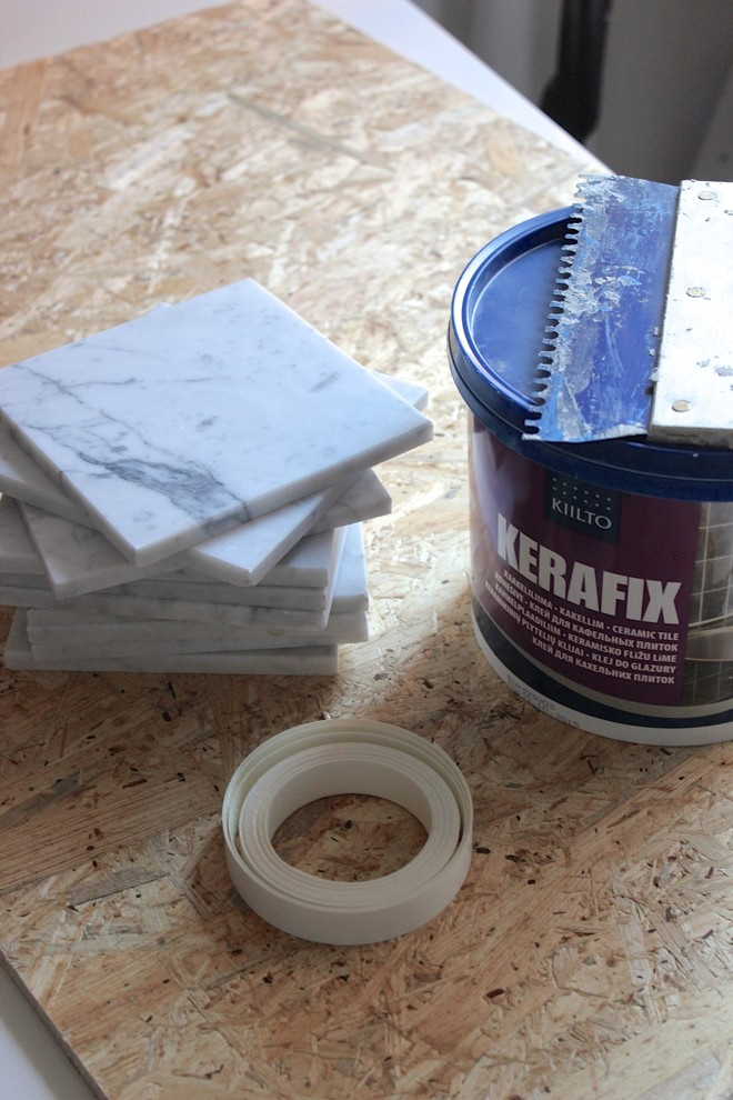 DIY: Входной коврик «под мрамор» своими руками