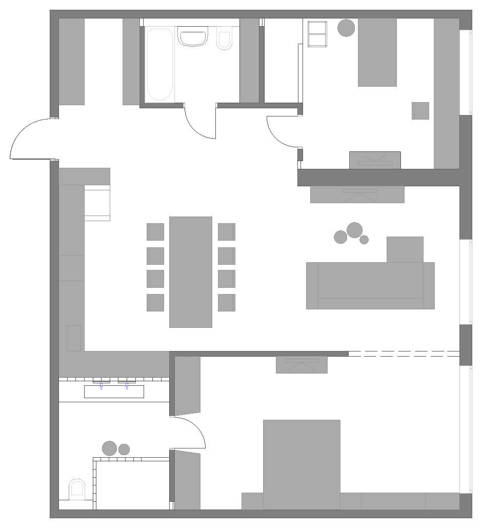 Houzz тур: Бетон, стекло и медные трубы в необычной московской квартире