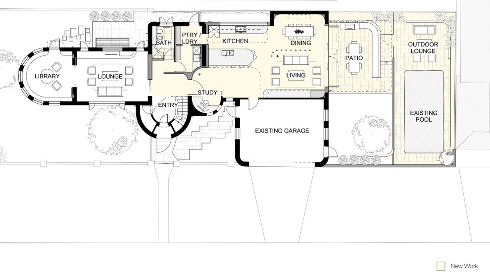 Houzz Австралия: Дом эпохи ар деко с изогнутыми деталями