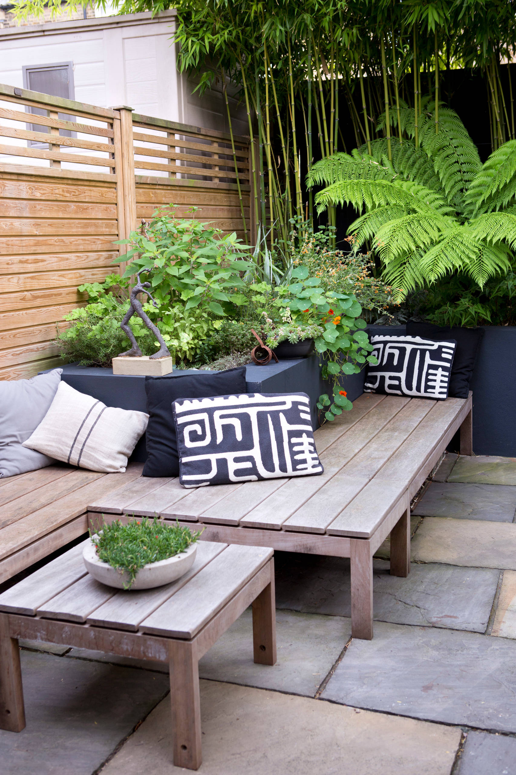 Houzz в саду: Тропический сад в Лондоне — всего 32 кв.м