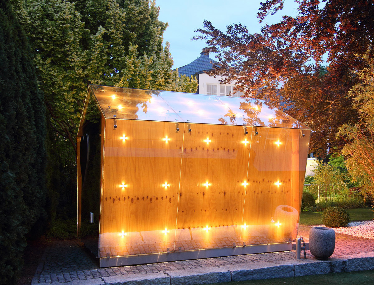 Houzz Германия: Зеркала и светодиоды... для необычной сауны в Нюрнберге