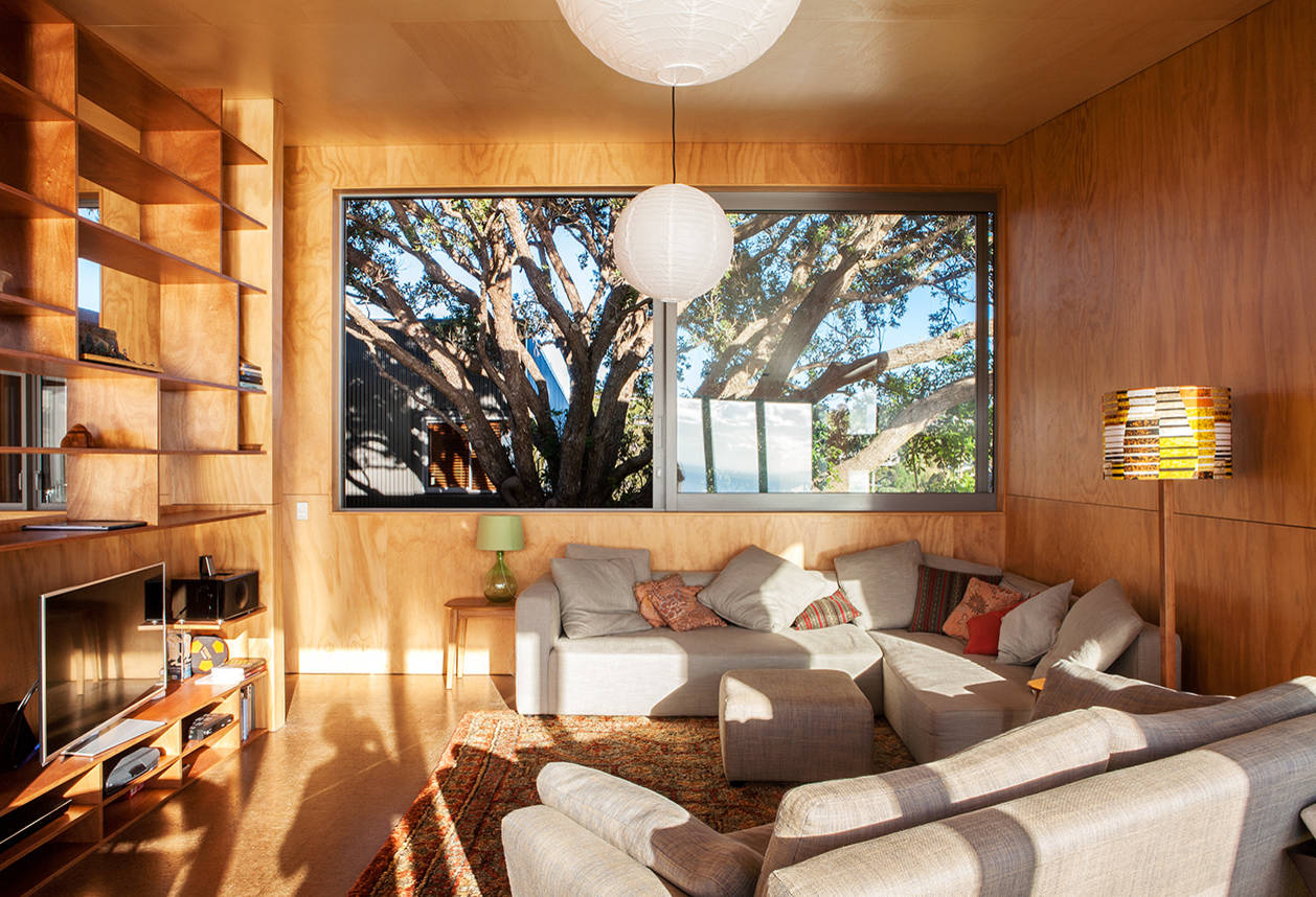 Houzz Новая Зеландия: Дом на скале под раскидистым деревом